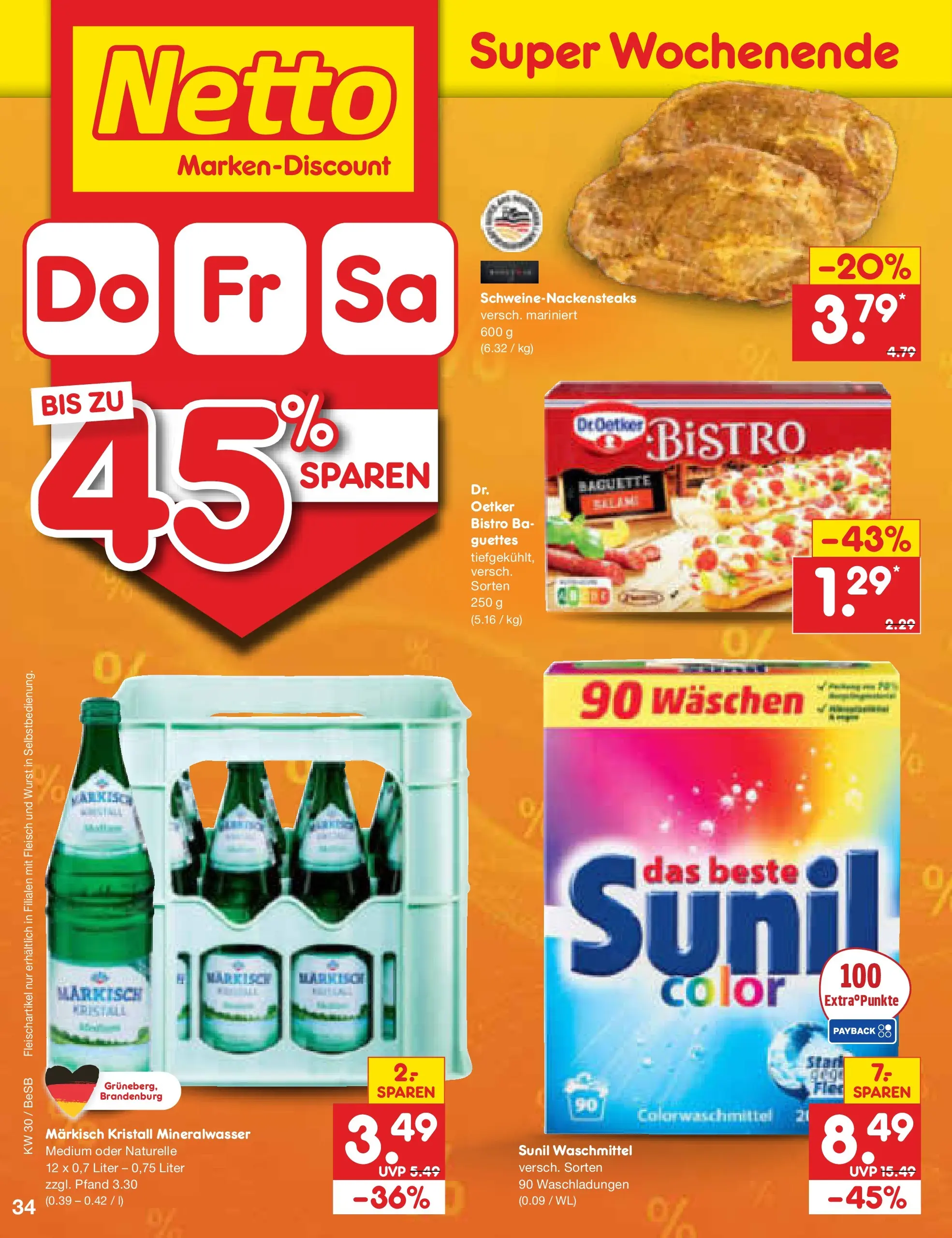 Netto Marken-Discount Prospekt Kremmen (ab 19.07.2026) ยป Angebote | Seite: 58 | Produkte: Baguette, Mineralwasser, Wurst, Fleisch Netto Marken-Discount Prospekt Kremmen (ab 19.07.2026) ยป Angebote | Seite: 58 | Produkte: Baguette, Mineralwasser, Wurst, Fleisch