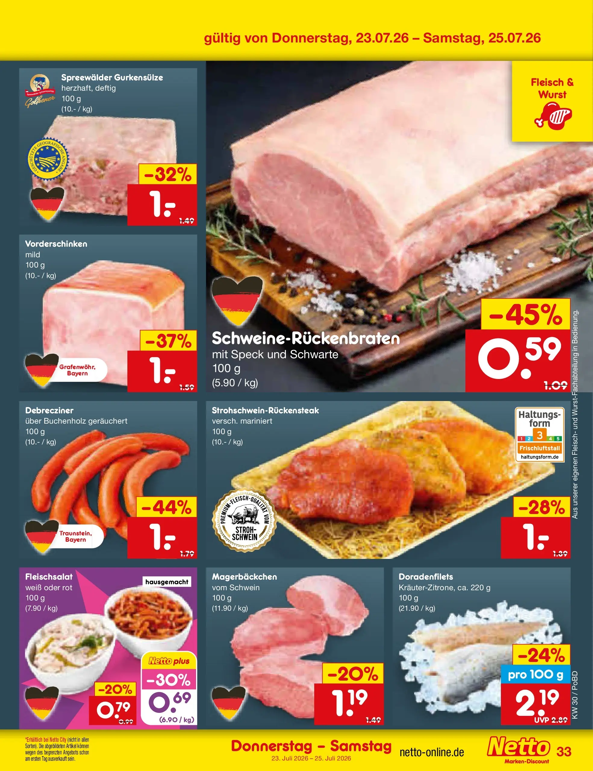 Netto Marken-Discount Prospekt Selb (ab 20.07.2026) » Angebote | Seite: 53 | Produkte: Wurst, Fleisch