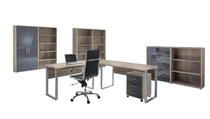 B&uuml;ro Office Edition Set 7 Sonoma Eiche/Anthrazit