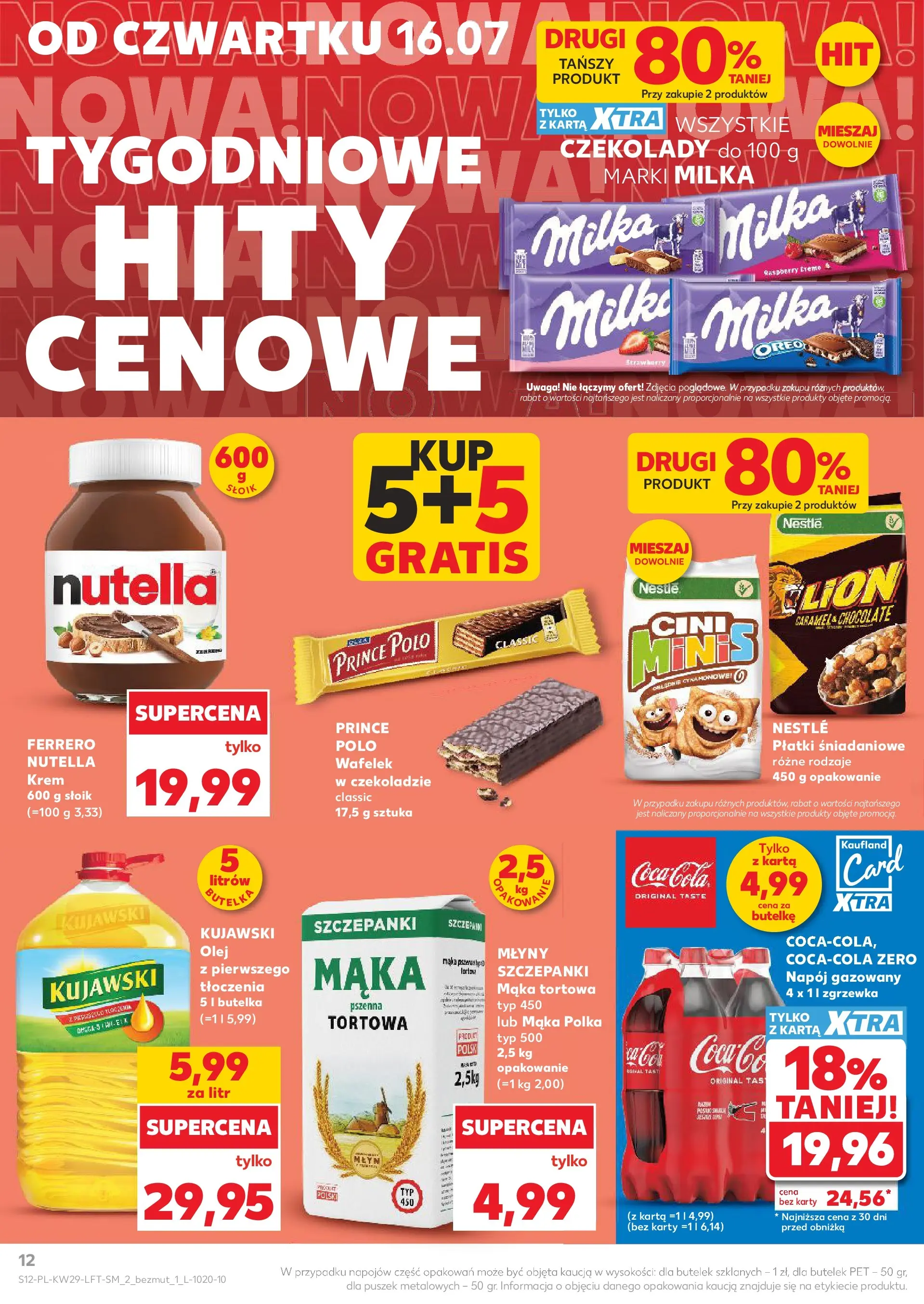 Kaufland gazetka (16.07.2026) - od jutra | Strona: 12 | Produkty: Karta, Olej, Płatki, Krem Kaufland gazetka od 16.07.2026 - od jutra PDF | Strona: 12 | Produkty: Karta, Olej, Płatki, Krem