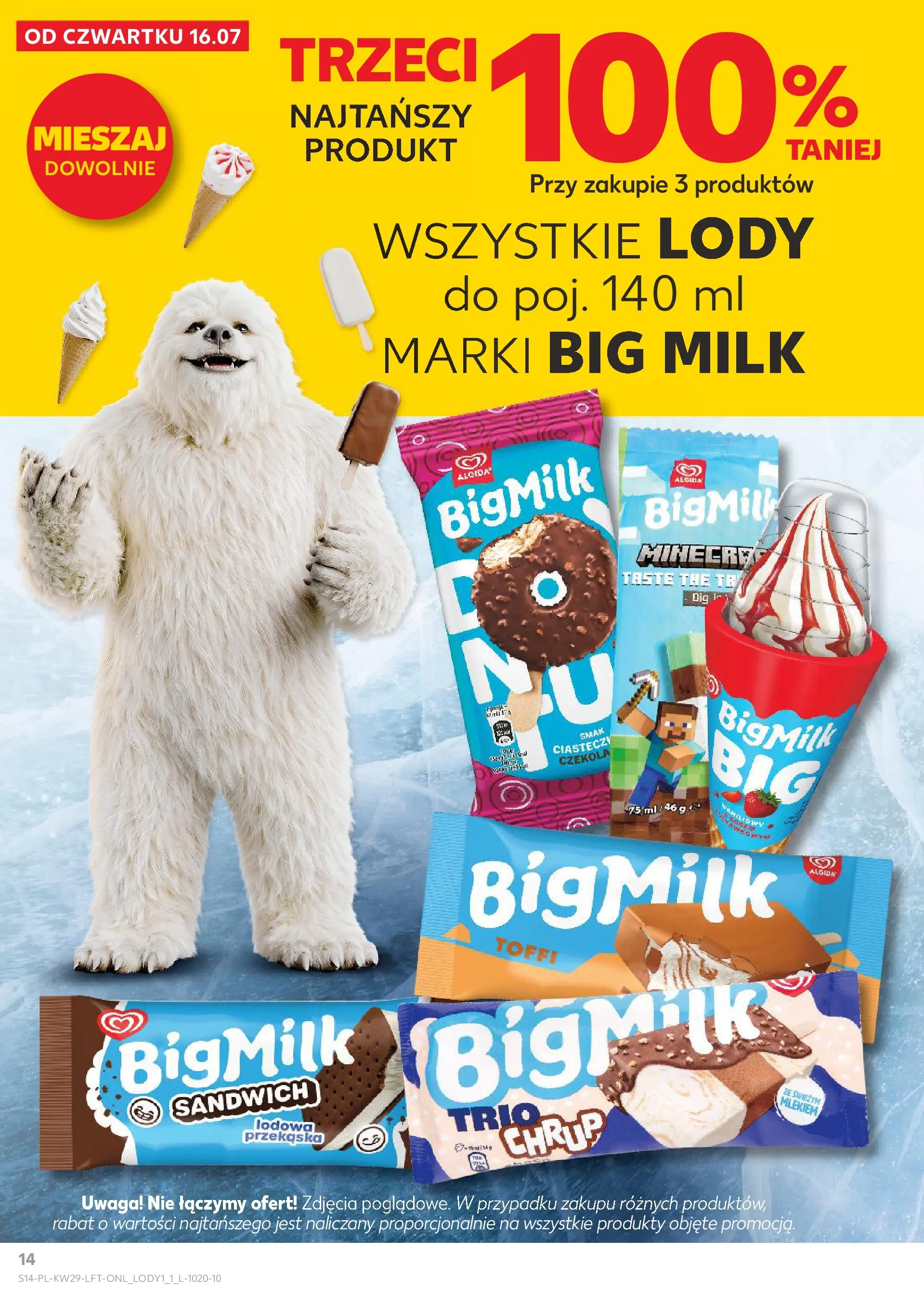 Kaufland gazetka (16.07.2026) - od jutra | Strona: 14 | Produkty: Sandwich, Big Milk, Lody Kaufland gazetka od 16.07.2026 - od jutra PDF | Strona: 14 | Produkty: Sandwich, Big Milk, Lody