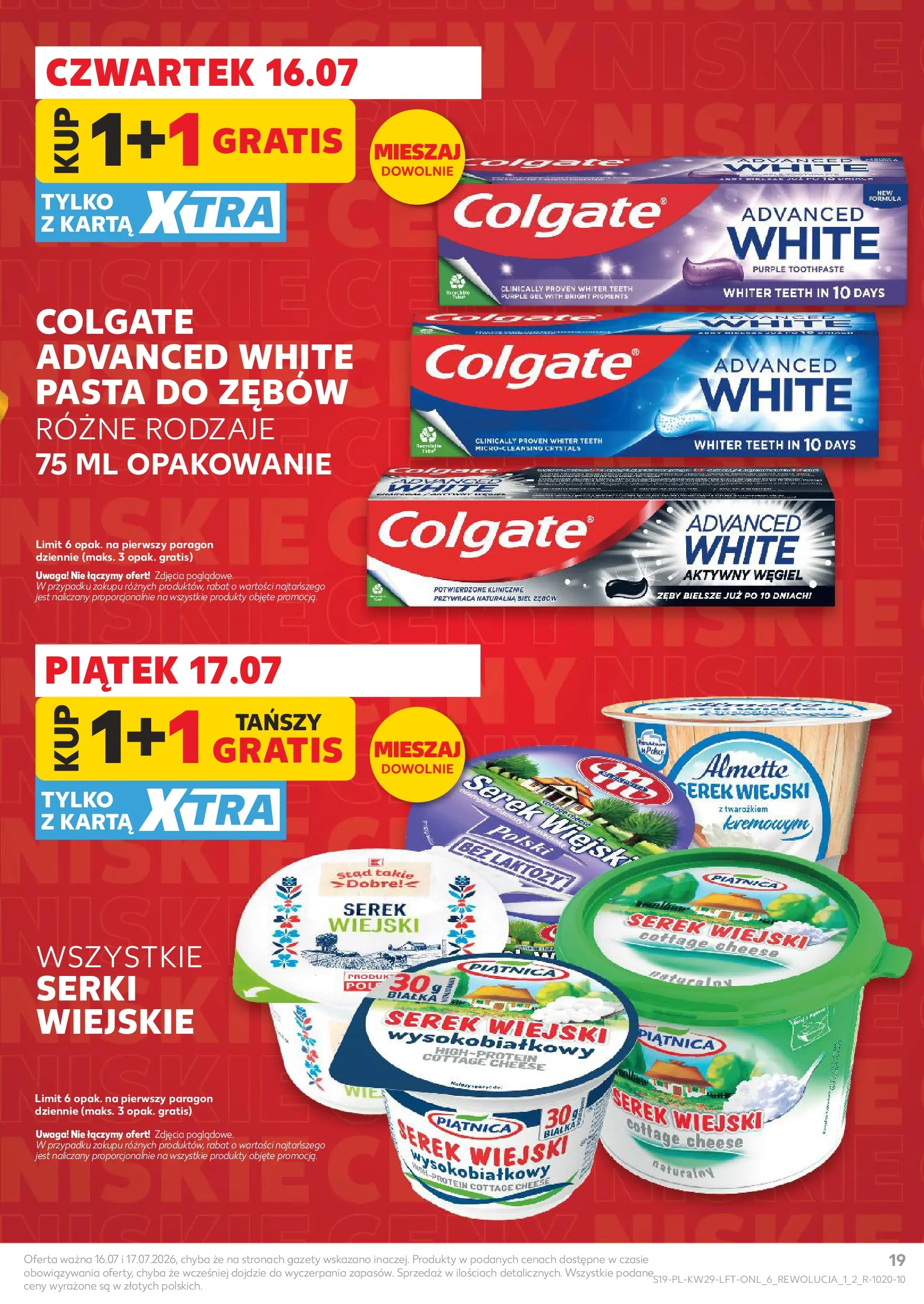 Kaufland gazetka (16.07.2026) - od jutra | Strona: 19 | Produkty: Bez laktozy, Serek wiejski bez laktozy, Serek wiejski wysokobiałkowy, Pasta do zębów Kaufland gazetka od 16.07.2026 - od jutra PDF | Strona: 19 | Produkty: Bez laktozy, Serek wiejski bez laktozy, Serek wiejski wysokobiałkowy, Pasta do zębów