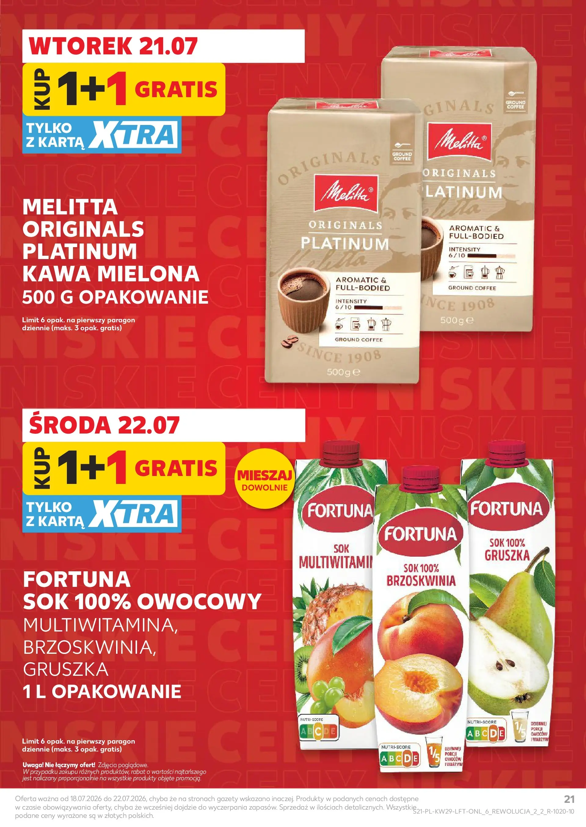 Kaufland gazetka (16.07.2026) - od jutra | Strona: 21 | Produkty: Karta, Gruszka, Kawa, Sok Kaufland gazetka od 16.07.2026 - od jutra PDF | Strona: 21 | Produkty: Karta, Gruszka, Kawa, Sok