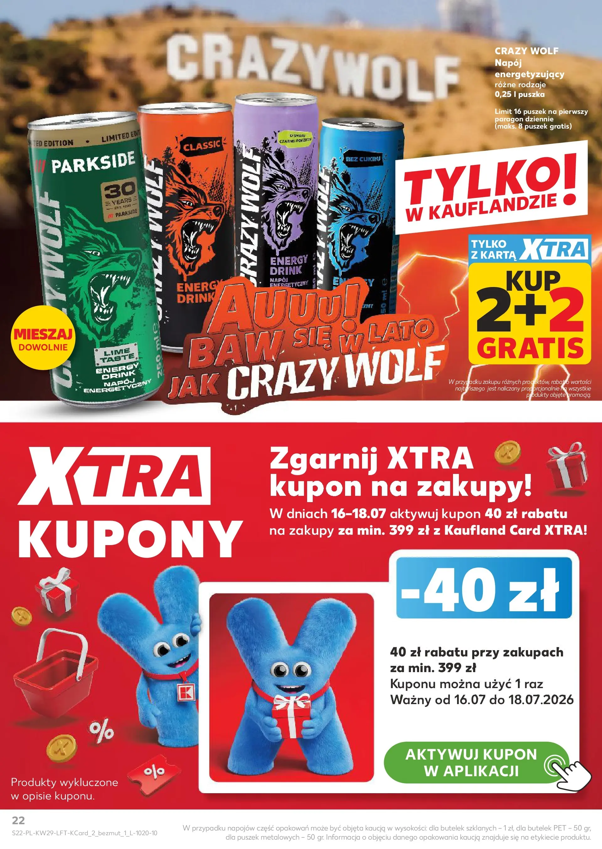 Kaufland gazetka (16.07.2026) - od jutra | Strona: 22 | Produkty: Karta Kaufland gazetka od 16.07.2026 - od jutra PDF | Strona: 22 | Produkty: Karta