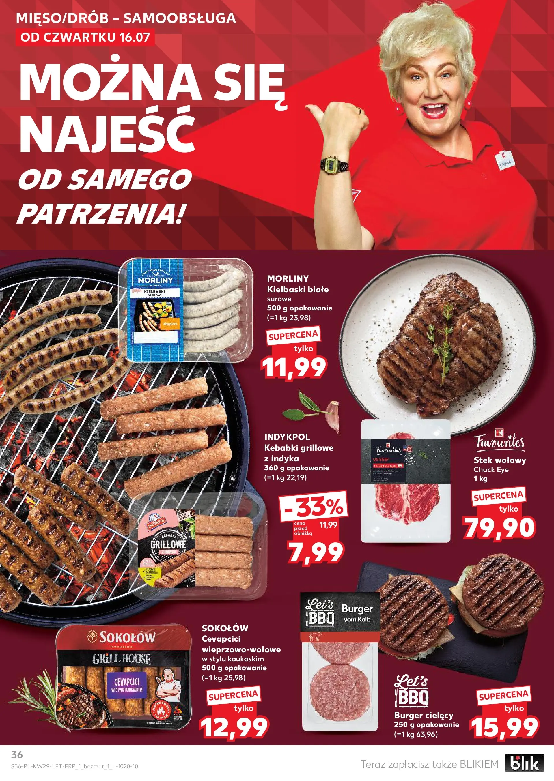 Kaufland gazetka (16.07.2026) - od jutra | Strona: 36 | Produkty: Grill, Kiełbaski Kaufland gazetka od 16.07.2026 - od jutra PDF | Strona: 36 | Produkty: Grill, Kiełbaski