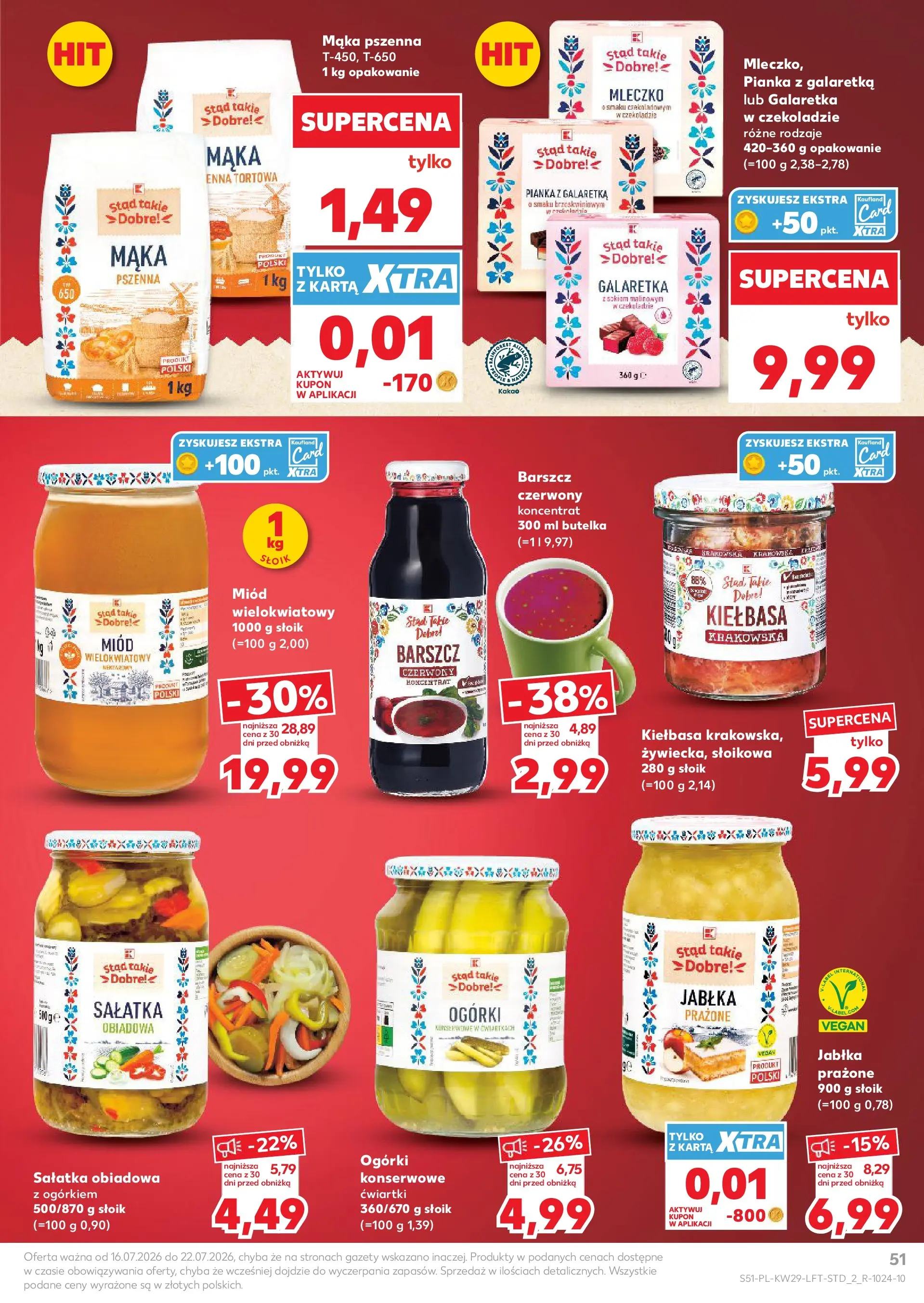 Kaufland gazetka (16.07.2026) - od jutra | Strona: 51 | Produkty: Karta, Galaretka, Kakao, Jabłka Kaufland gazetka od 16.07.2026 - od jutra PDF | Strona: 51 | Produkty: Karta, Galaretka, Kakao, Jabłka