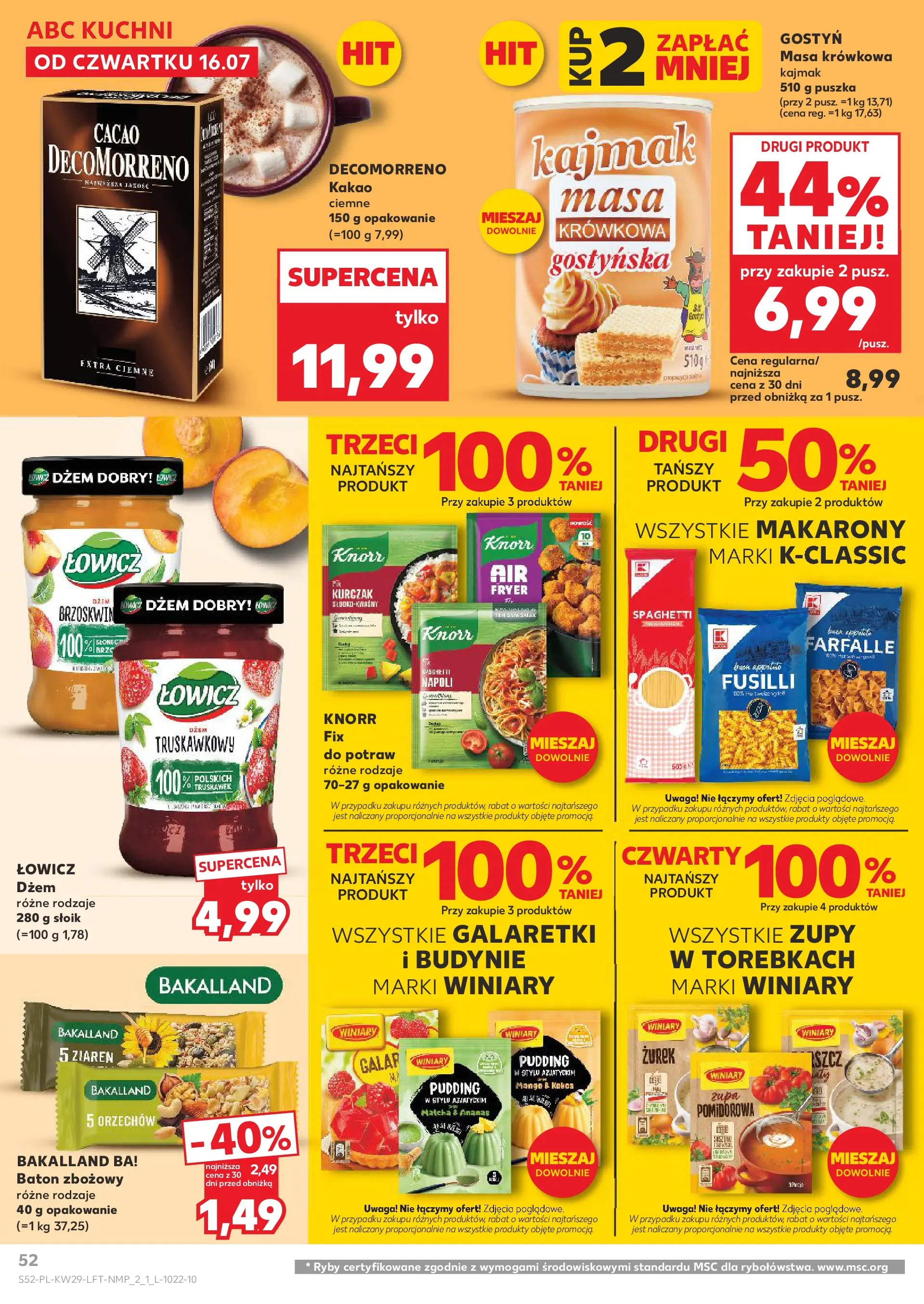 Kaufland gazetka (16.07.2026) - od jutra | Strona: 52 | Produkty: Kakao, Zurek, Baton, Ananas Kaufland gazetka od 16.07.2026 - od jutra PDF | Strona: 52 | Produkty: Kakao, Zurek, Baton, Ananas
