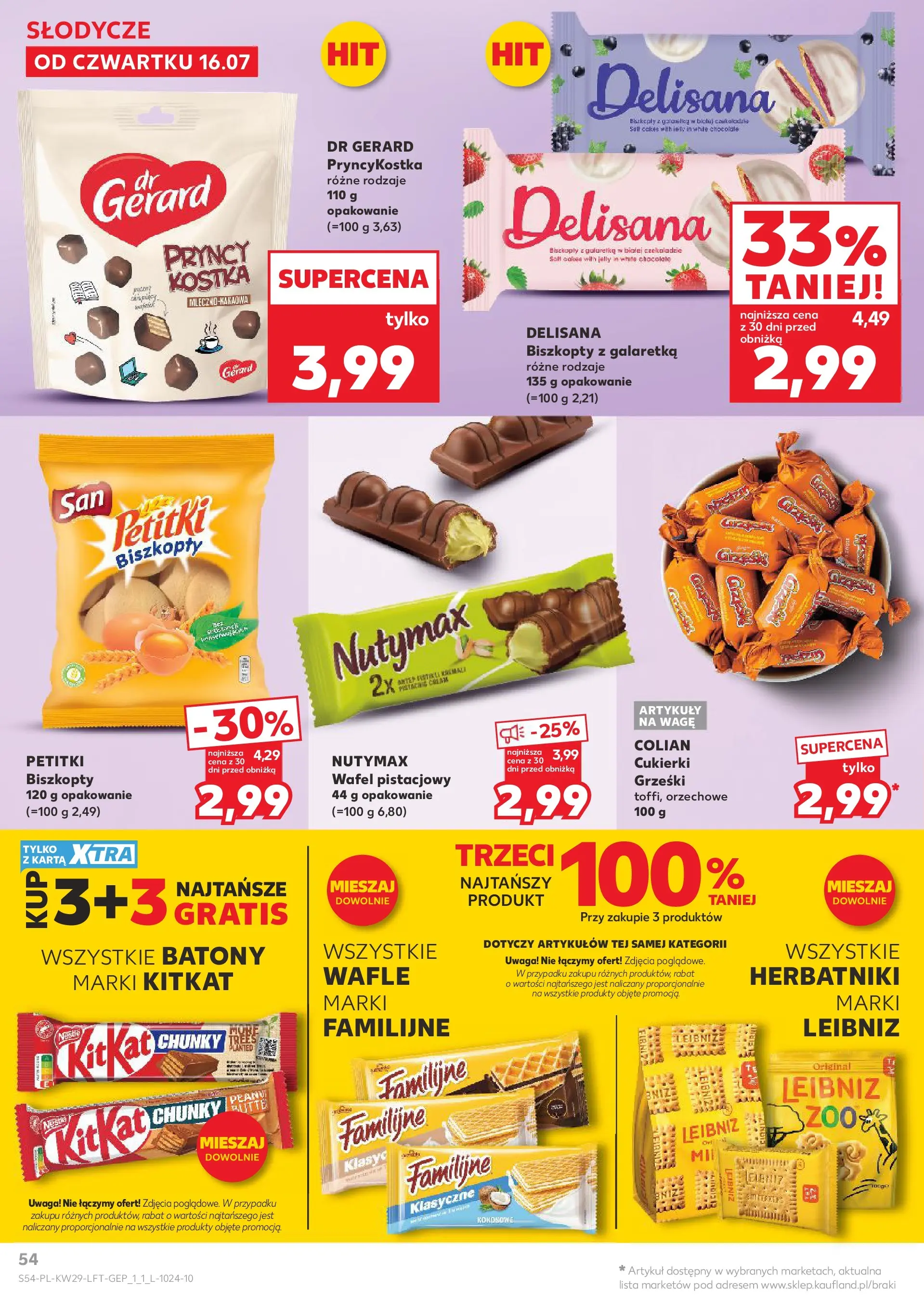 Kaufland gazetka (16.07.2026) - od jutra | Strona: 54 | Produkty: Karta, Słodycze, Galaretka, Cukierki Kaufland gazetka od 16.07.2026 - od jutra PDF | Strona: 54 | Produkty: Karta, Słodycze, Galaretka, Cukierki