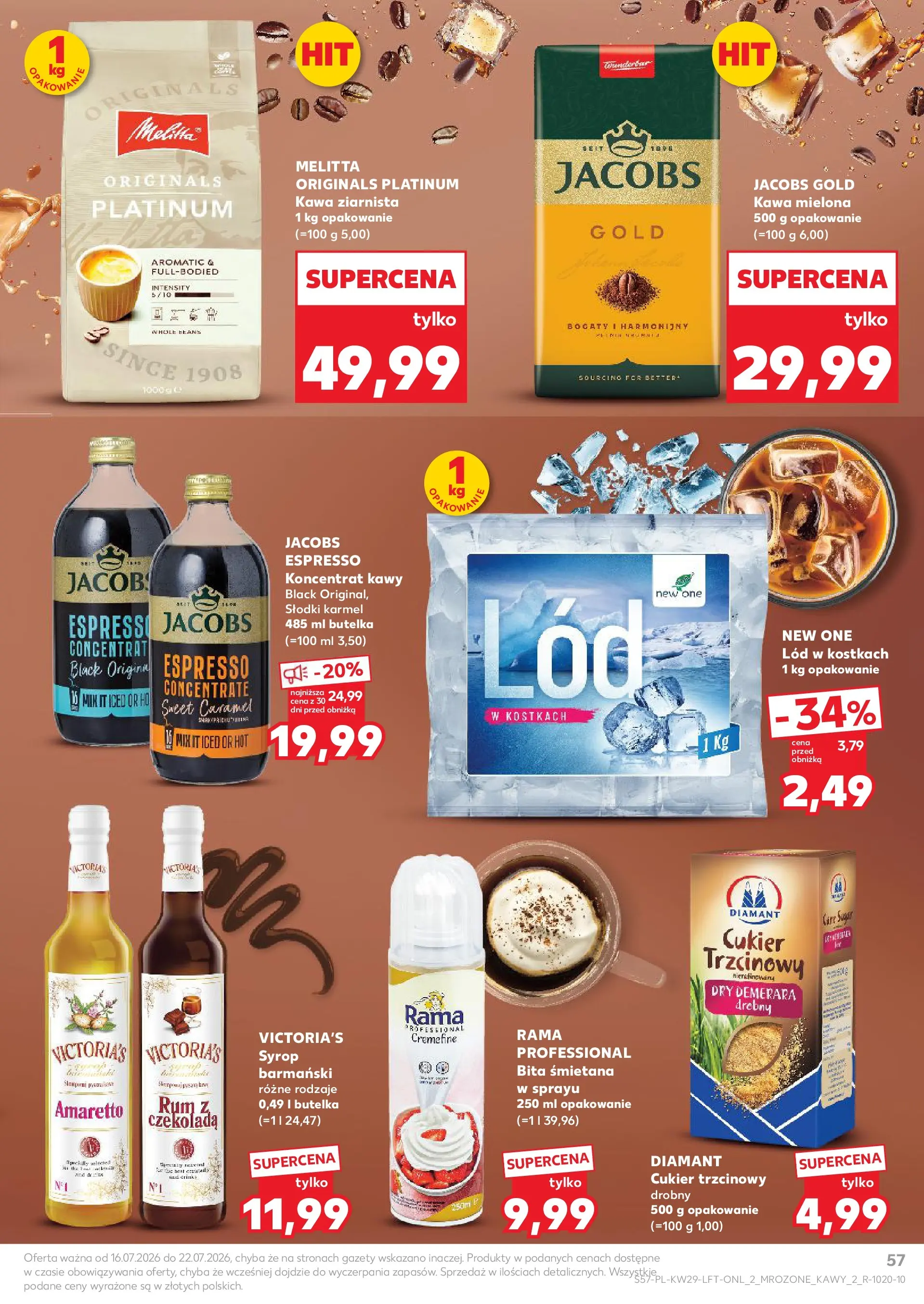 Kaufland gazetka (16.07.2026) - od jutra | Strona: 57 | Produkty: Kawa ziarnista, Kawa, Śmietana, Cukier Kaufland gazetka od 16.07.2026 - od jutra PDF | Strona: 57 | Produkty: Kawa ziarnista, Kawa, Śmietana, Cukier
