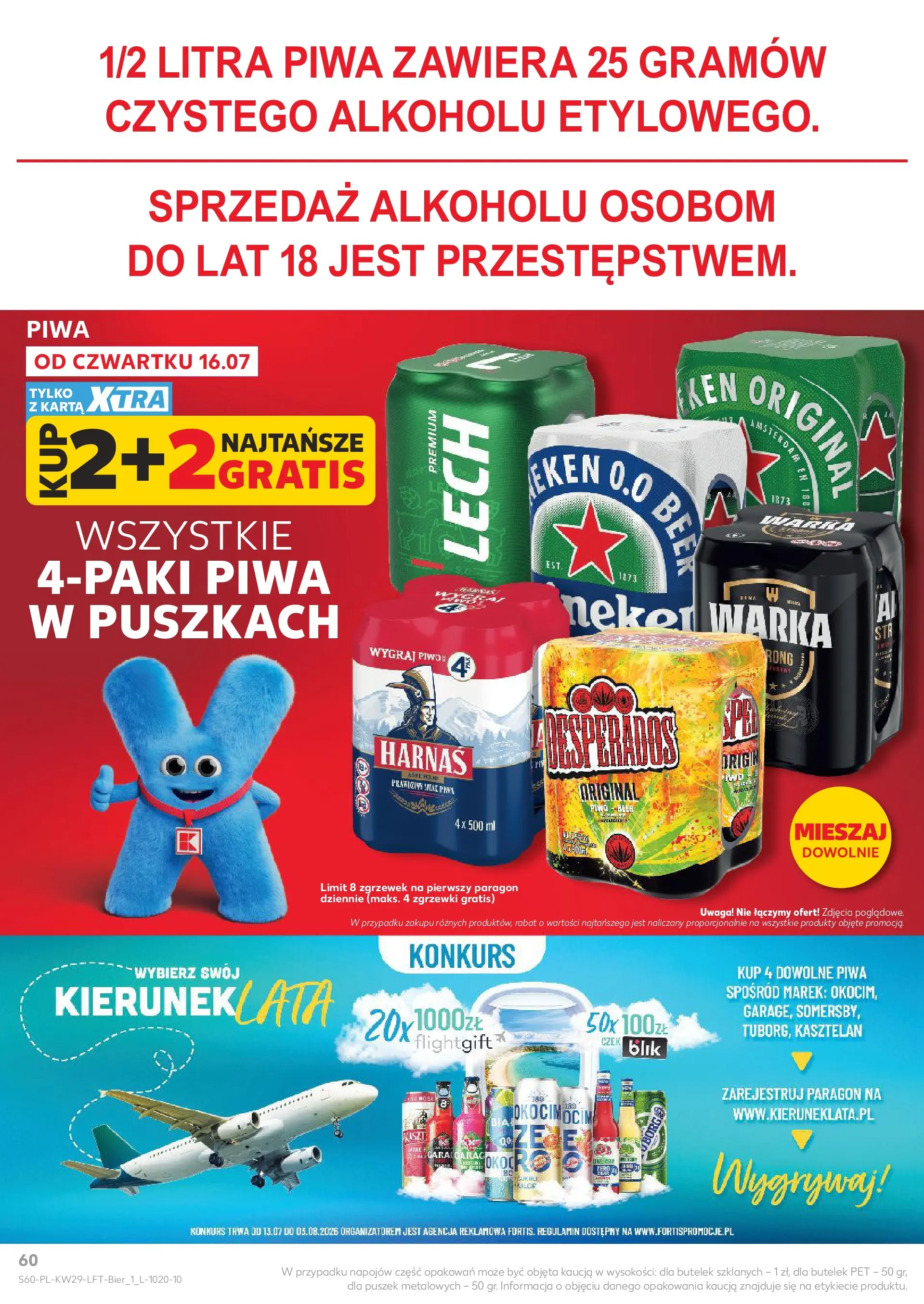 Kaufland gazetka (16.07.2026) - od jutra | Strona: 60 | Produkty: Karta, Warka, Harnaś, Piwo Kaufland gazetka od 16.07.2026 - od jutra PDF | Strona: 60 | Produkty: Karta, Warka, Harnaś, Piwo