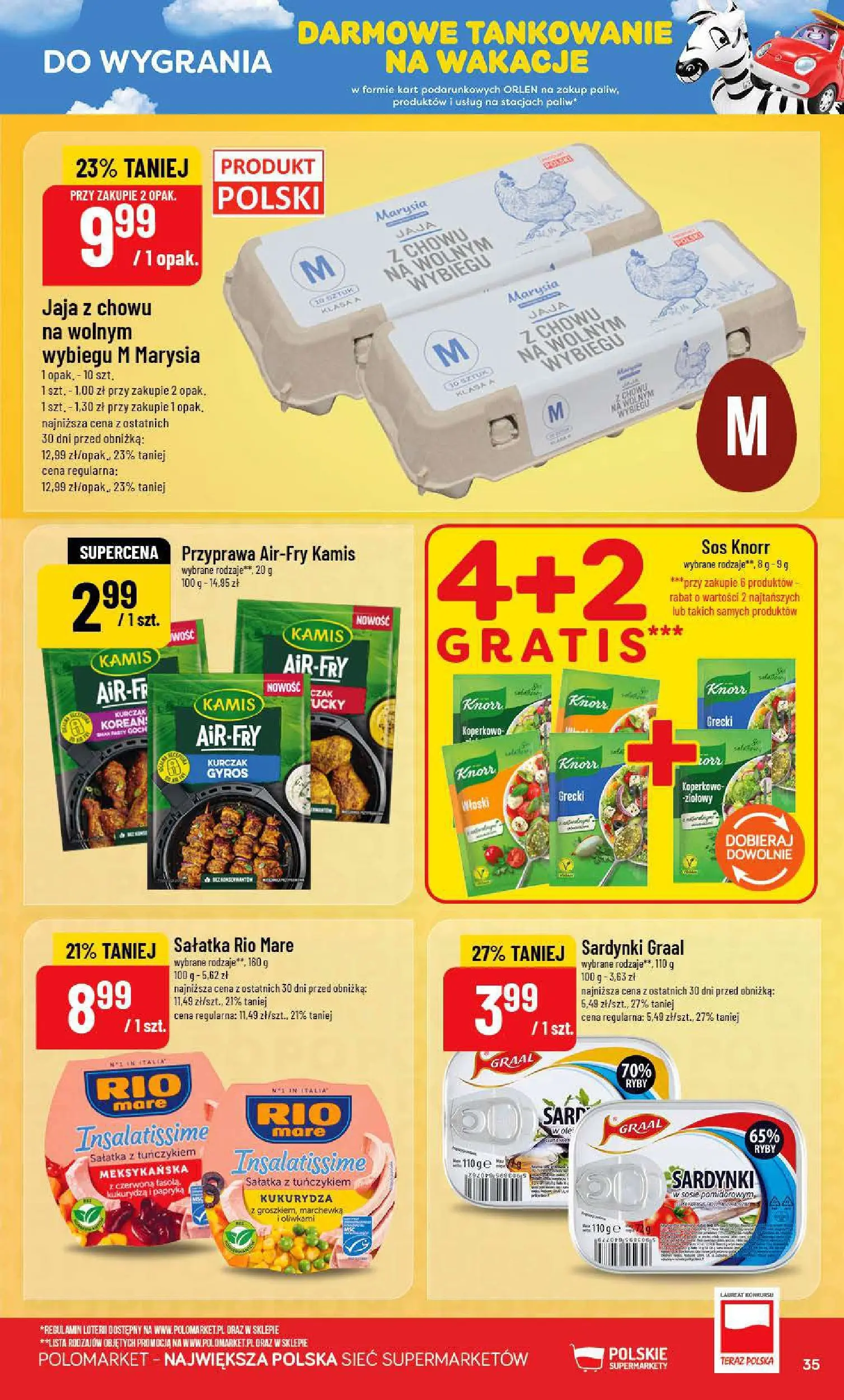 Nowa POLOmarket gazetka od jutra 15.07.2026 | Strona: 35 | Produkty: Sałatka z tuńczykiem, Sałatka, Jaja, Sos