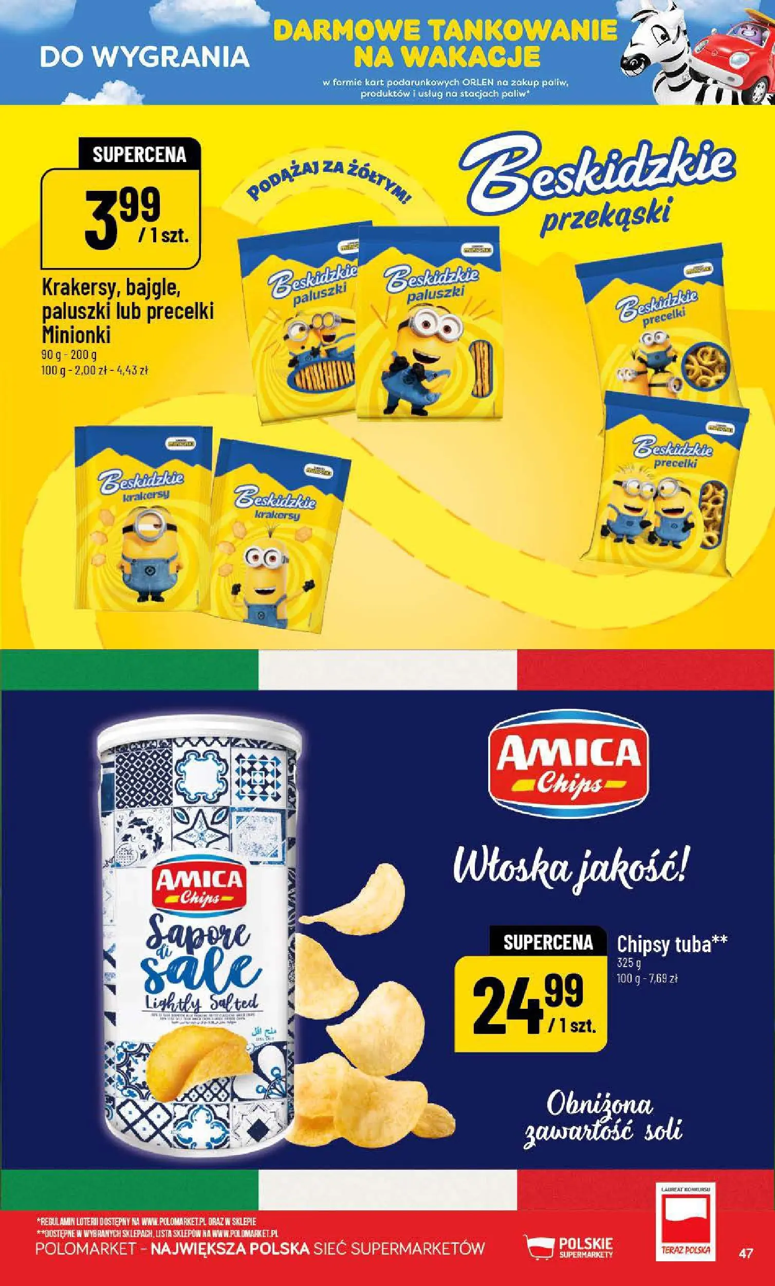 Nowa POLOmarket gazetka od jutra 15.07.2026 | Strona: 47 | Produkty: Chipsy, Paluszki, Krakersy