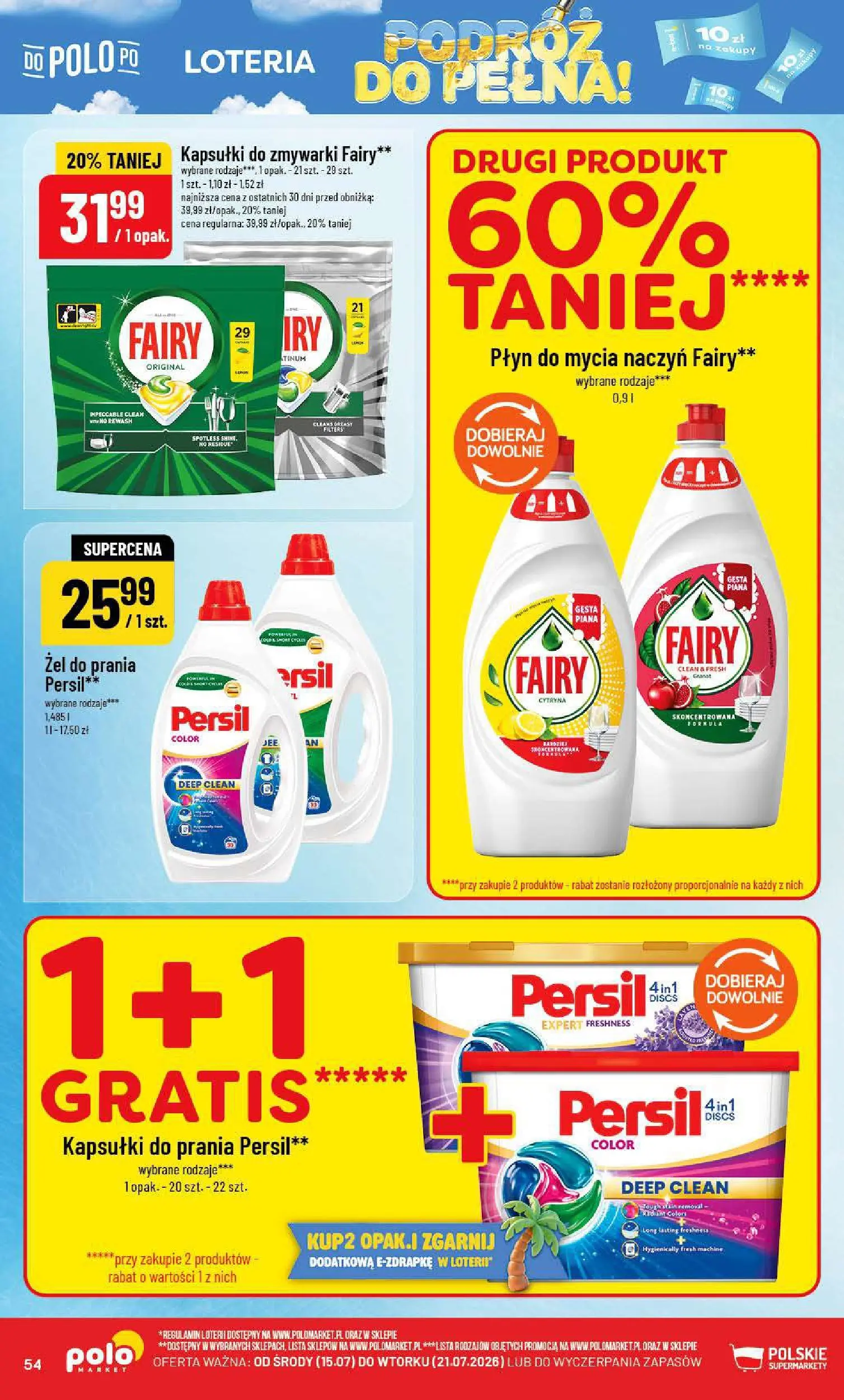Nowa POLOmarket gazetka od jutra 15.07.2026 | Strona: 54 | Produkty: Cytryna, Persil, Żel do prania persil, Płyn do mycia naczyń