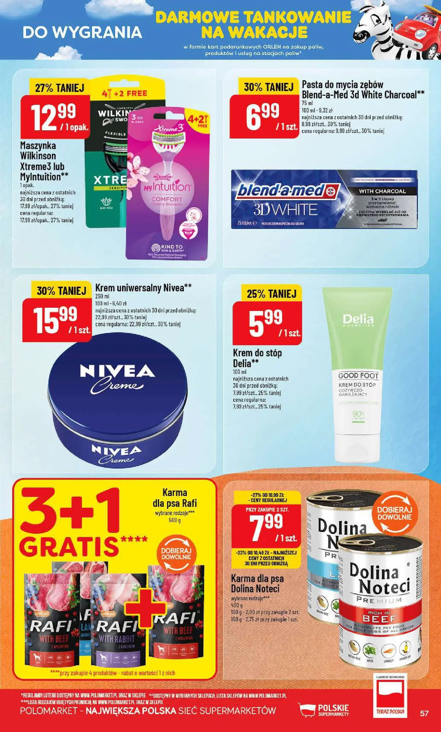 Nowa POLOmarket gazetka od jutra 15.07.2026 | Strona: 57 | Produkty: Karma dla psa, Krem, Krem do stóp