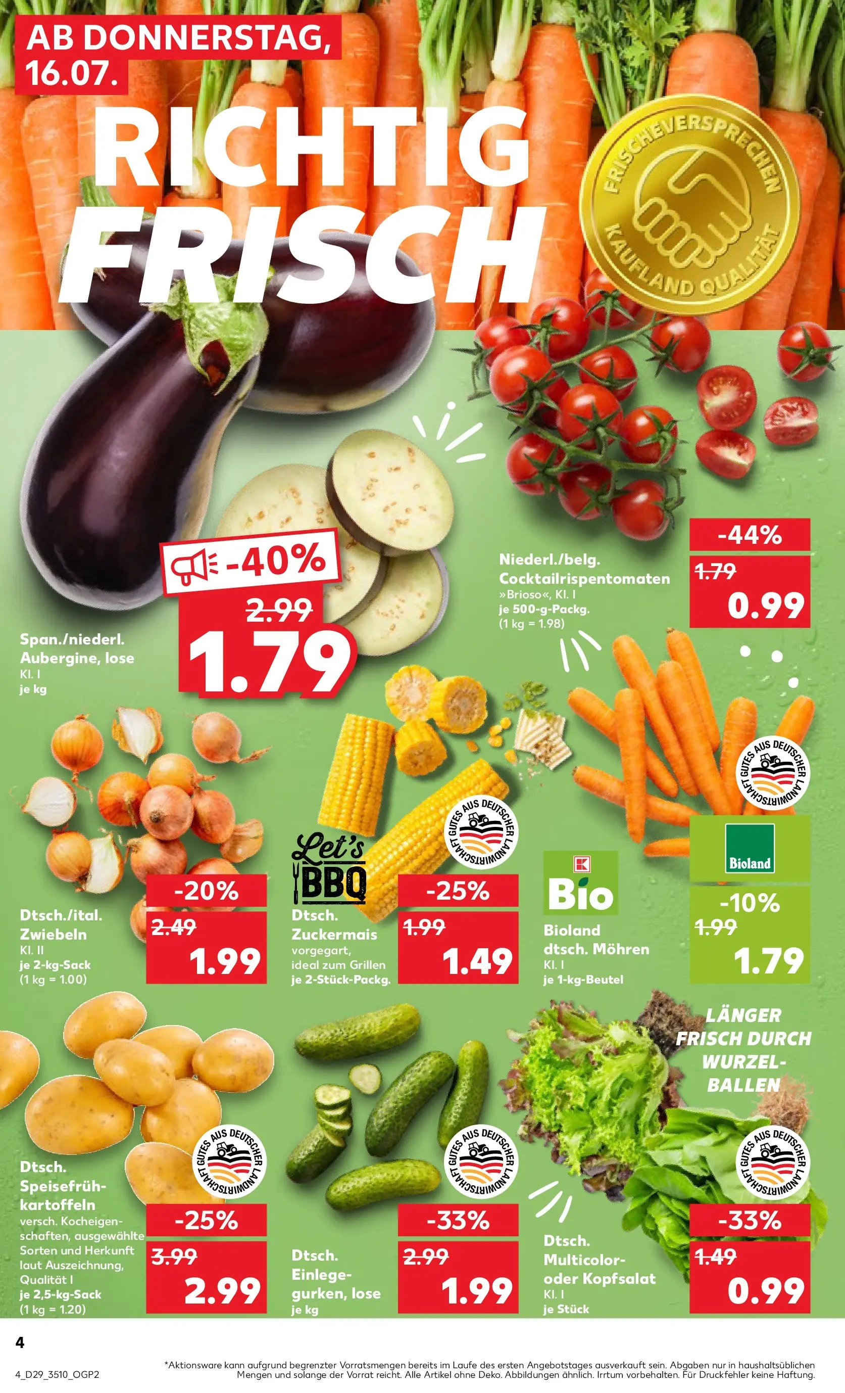 Prospekt Kaufland ab 15.07.2026 » Angebote Online zum Blättern | Seite: 4 | Produkte: Mohren, Kartoffeln, Zwiebeln