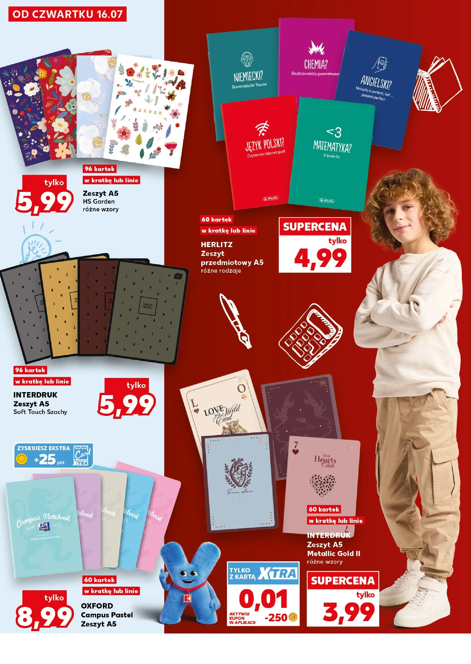 Kaufland gazetka - Katalog artykułów szkolnych od 16.07.2026 - od jutra PDF | Strona: 4 | Produkty: Karta, Notebook, Zeszyt