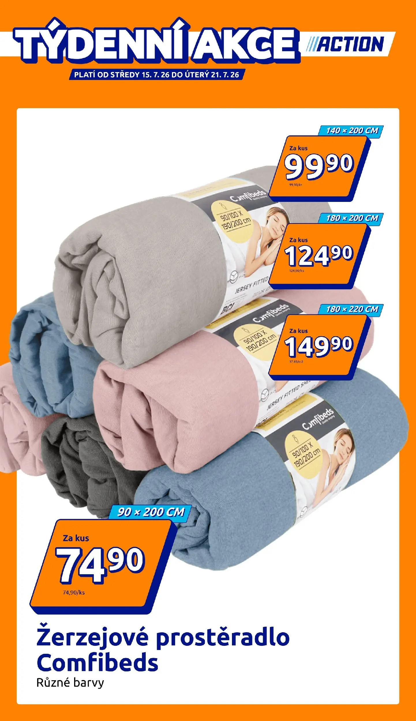 Action leták od 15.07.2026 - Akční leták online | Strana: 1 | Produkty: Prostěradlo, Barvy