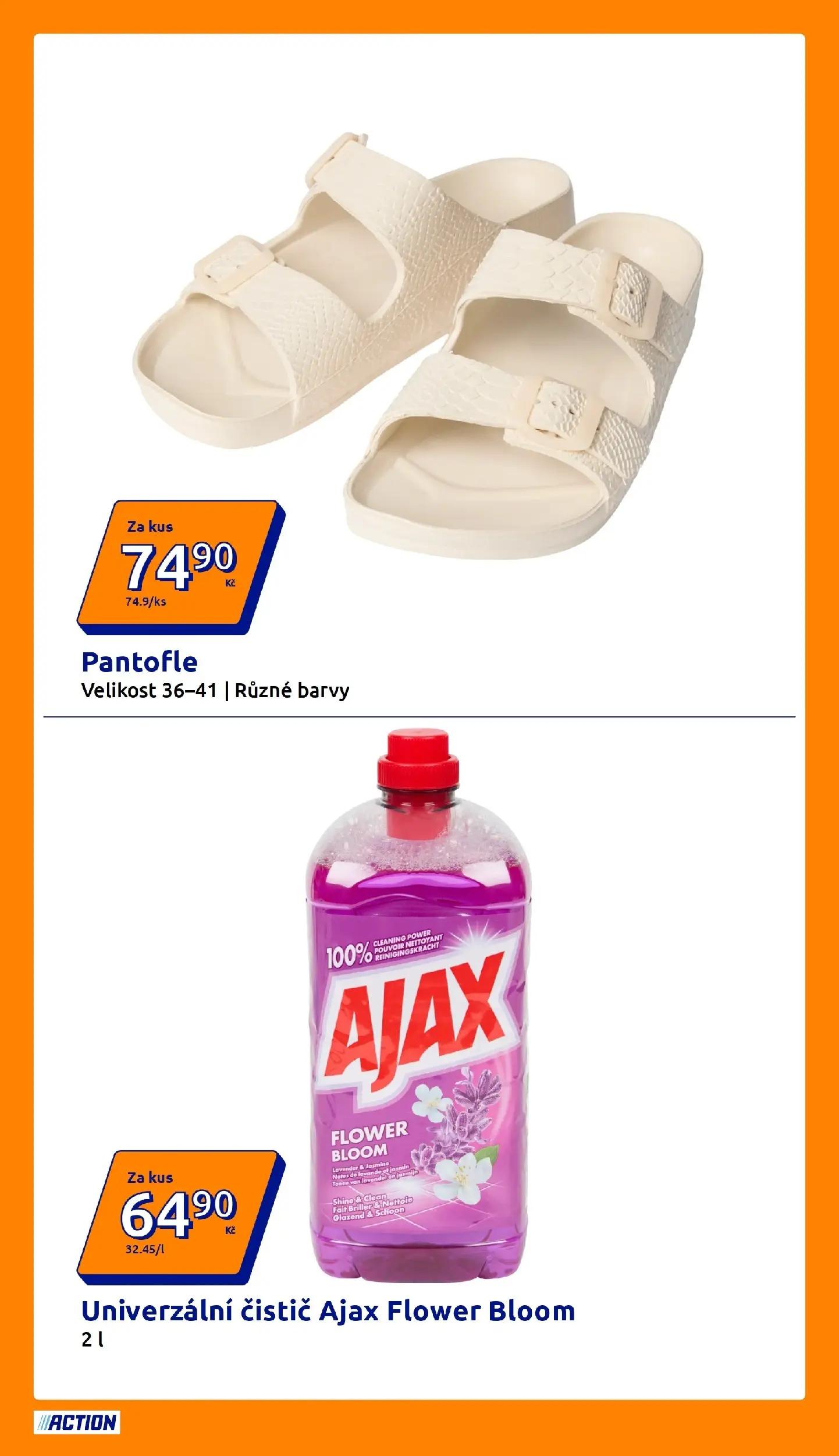 Action leták od 15.07.2026 - Akční leták online | Strana: 7 | Produkty: Pantofle, Ajax, Univerzální čistič, Barvy