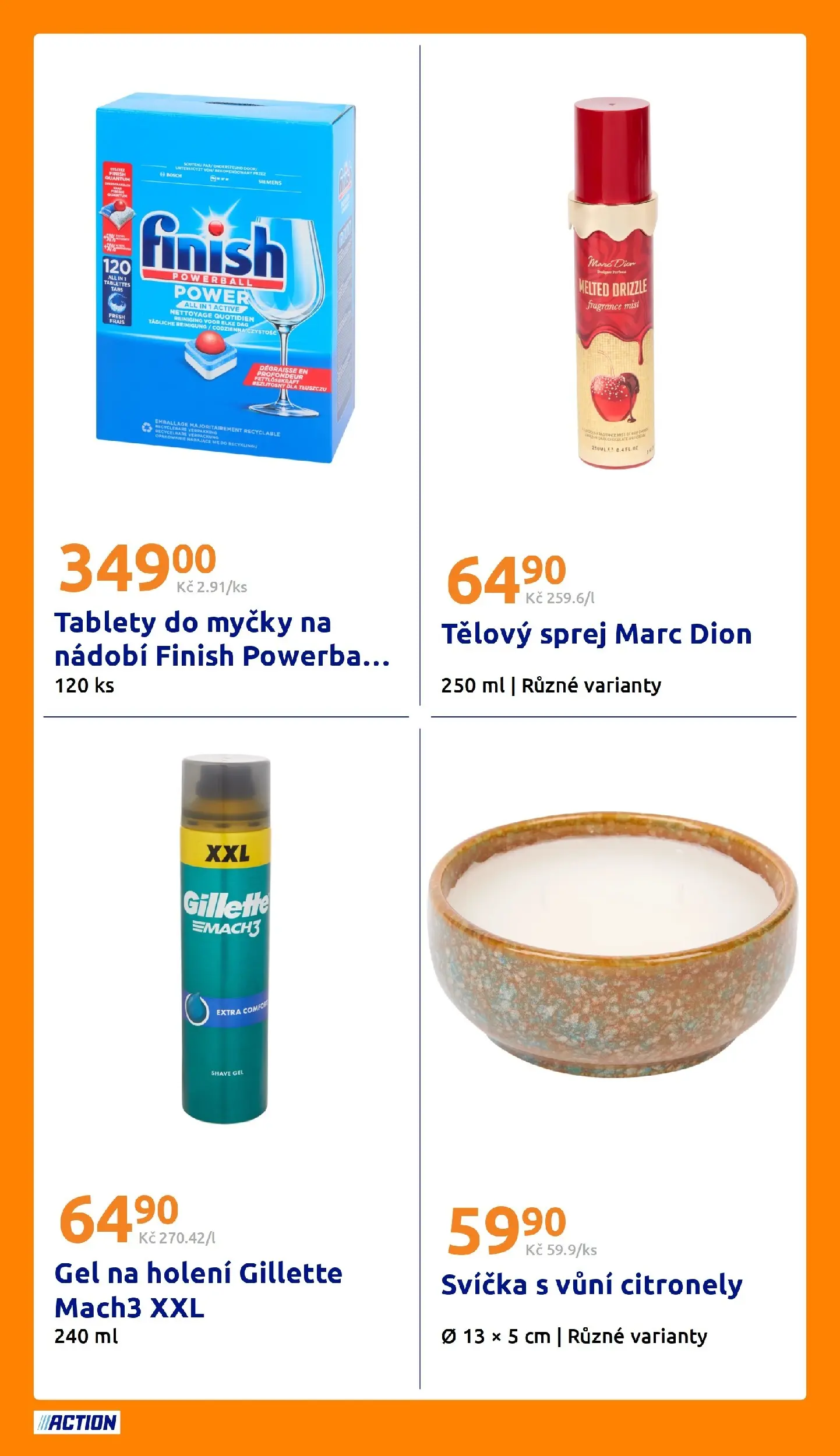 Action leták od 15.07.2026 - Akční leták online | Strana: 29 | Produkty: Tablety do myčky, Nádobí, Gel na holení, Svíčka