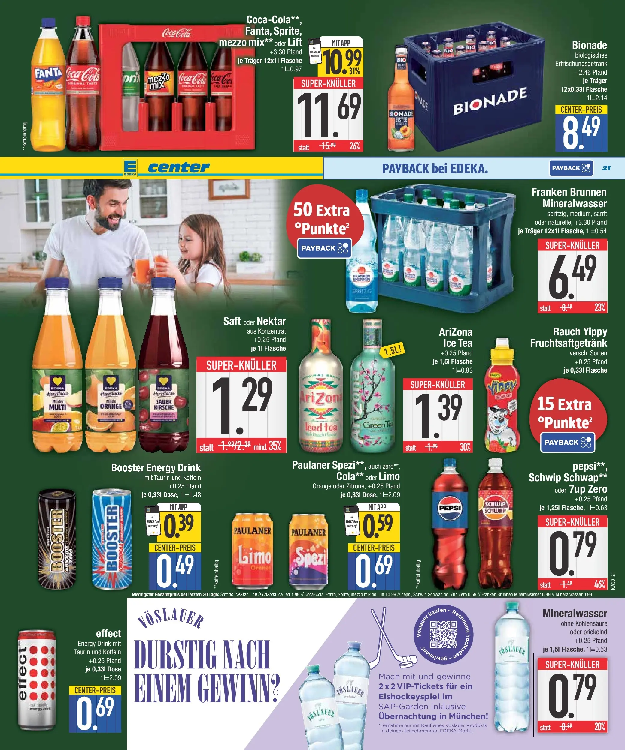 E center Prospekt Bad Reichenhall (ab 20.07.2026) zum Blättern | Seite: 21 | Produkte: Mezzo mix, Coca cola, Energy, Bionade