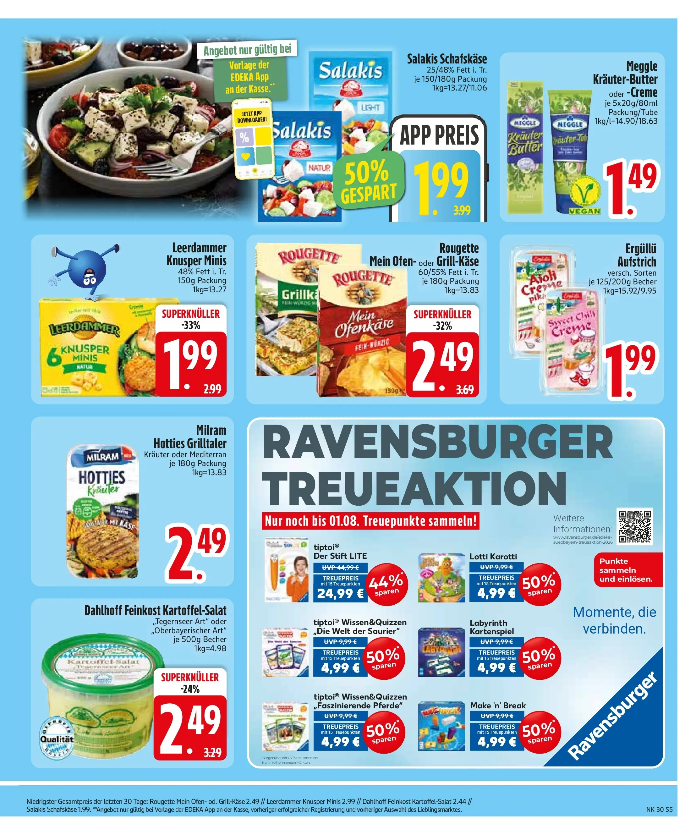Edeka prospekt Trostberg (ab 20.07.2026) » Angebote Online | Seite: 7 | Produkte: Leerdammer, Milram, Salakis, Schafskase