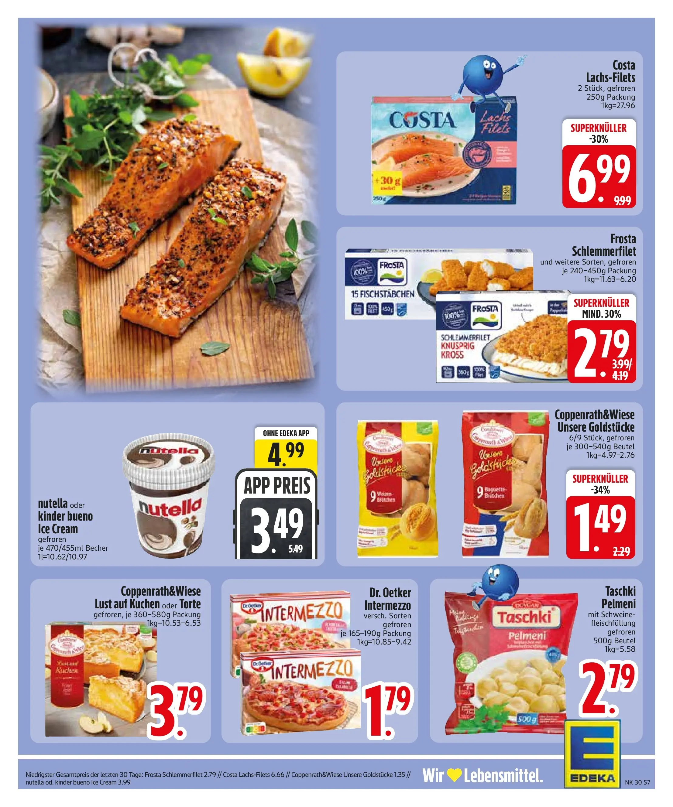 Edeka prospekt Trostberg (ab 20.07.2026) » Angebote Online | Seite: 9 | Produkte: Kinder bueno, Frosta, Nutella, Kuchen