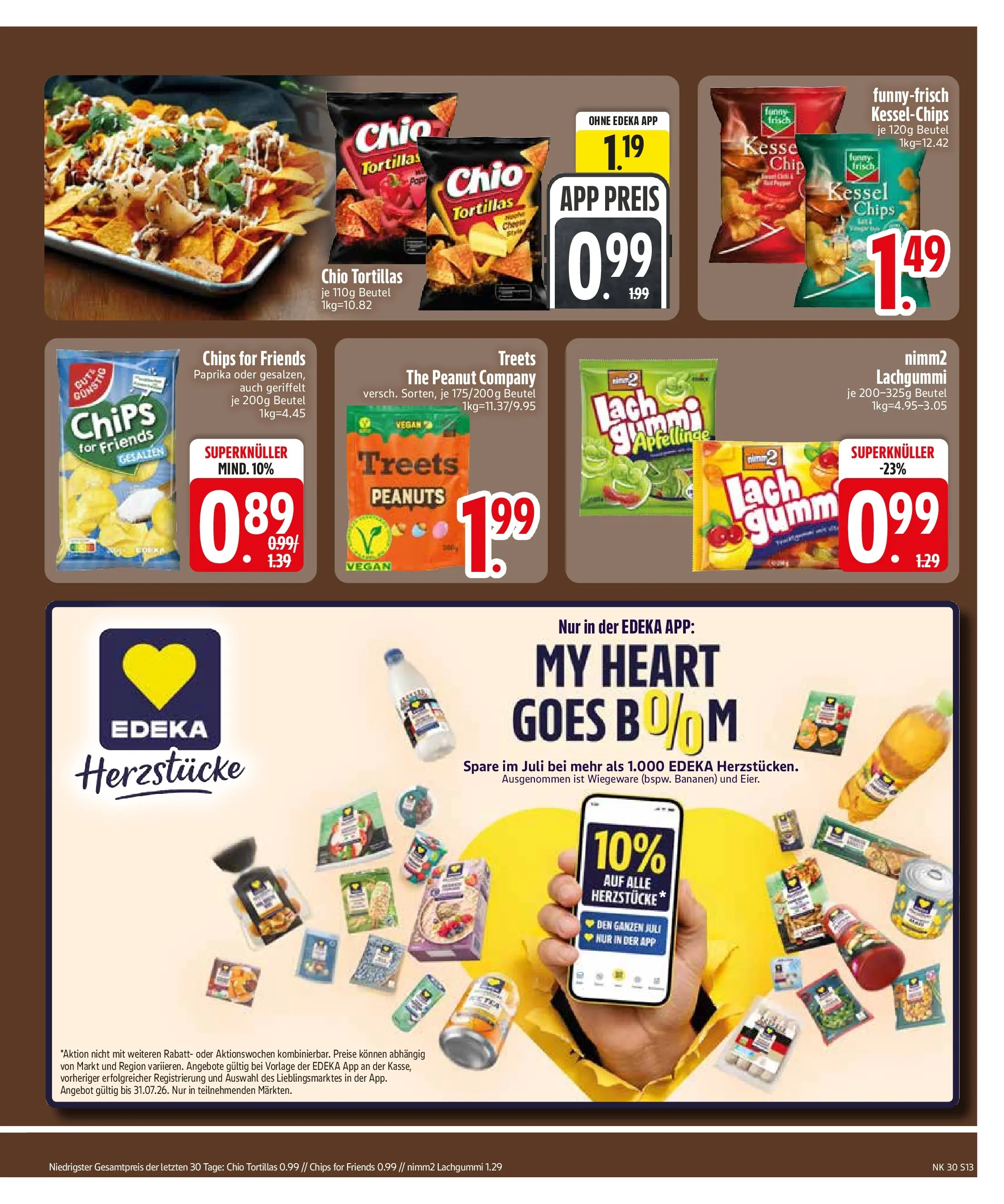 Edeka prospekt Trostberg (ab 20.07.2026) » Angebote Online | Seite: 15 | Produkte: Bananen, Paprika, Chio tortillas, Chips