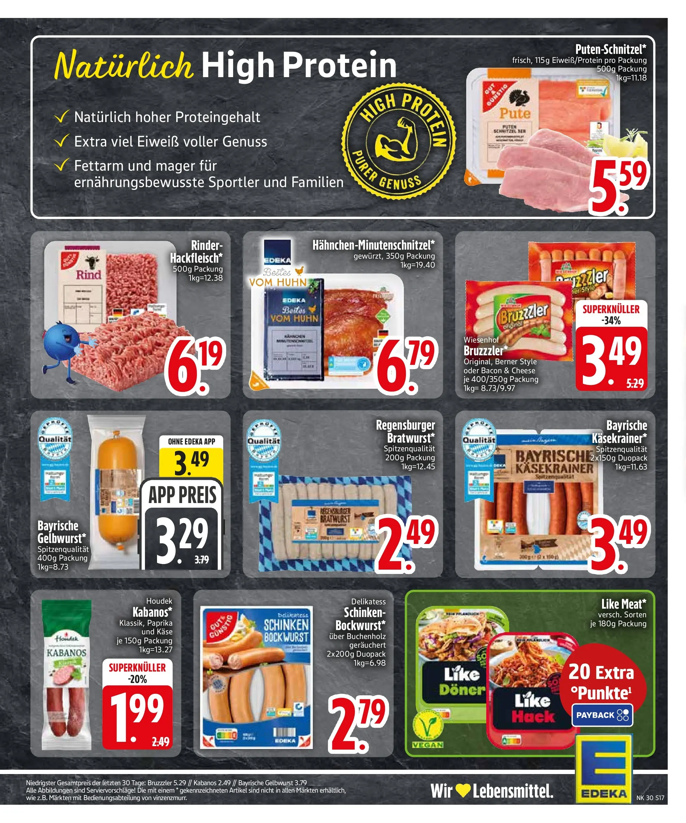 Edeka prospekt Trostberg (ab 20.07.2026) » Angebote Online | Seite: 19 | Produkte: Pute, Käsekrainer, Schnitzel, Schinken