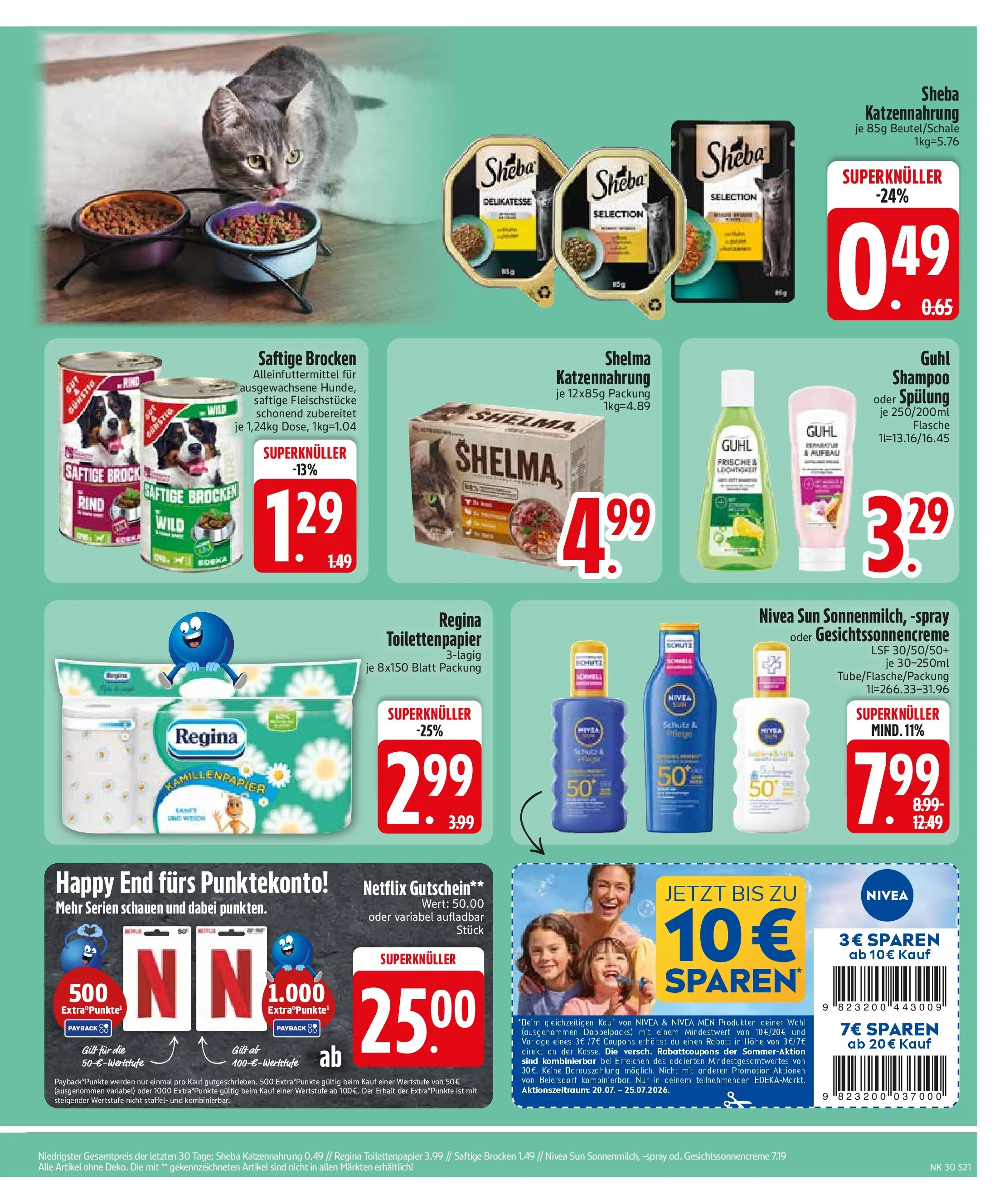 Edeka prospekt Trostberg (ab 20.07.2026) » Angebote Online | Seite: 23 | Produkte: Sheba, Shampoo, Spülung, Toilettenpapier