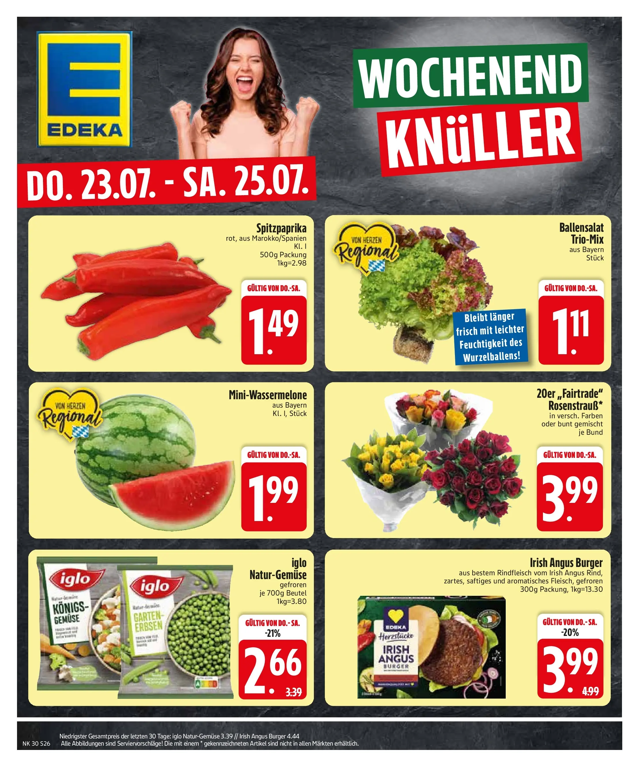 Edeka prospekt Trostberg (ab 20.07.2026) » Angebote Online | Seite: 28 | Produkte: Iglo, Gemüse, Rindfleisch, Erbsen