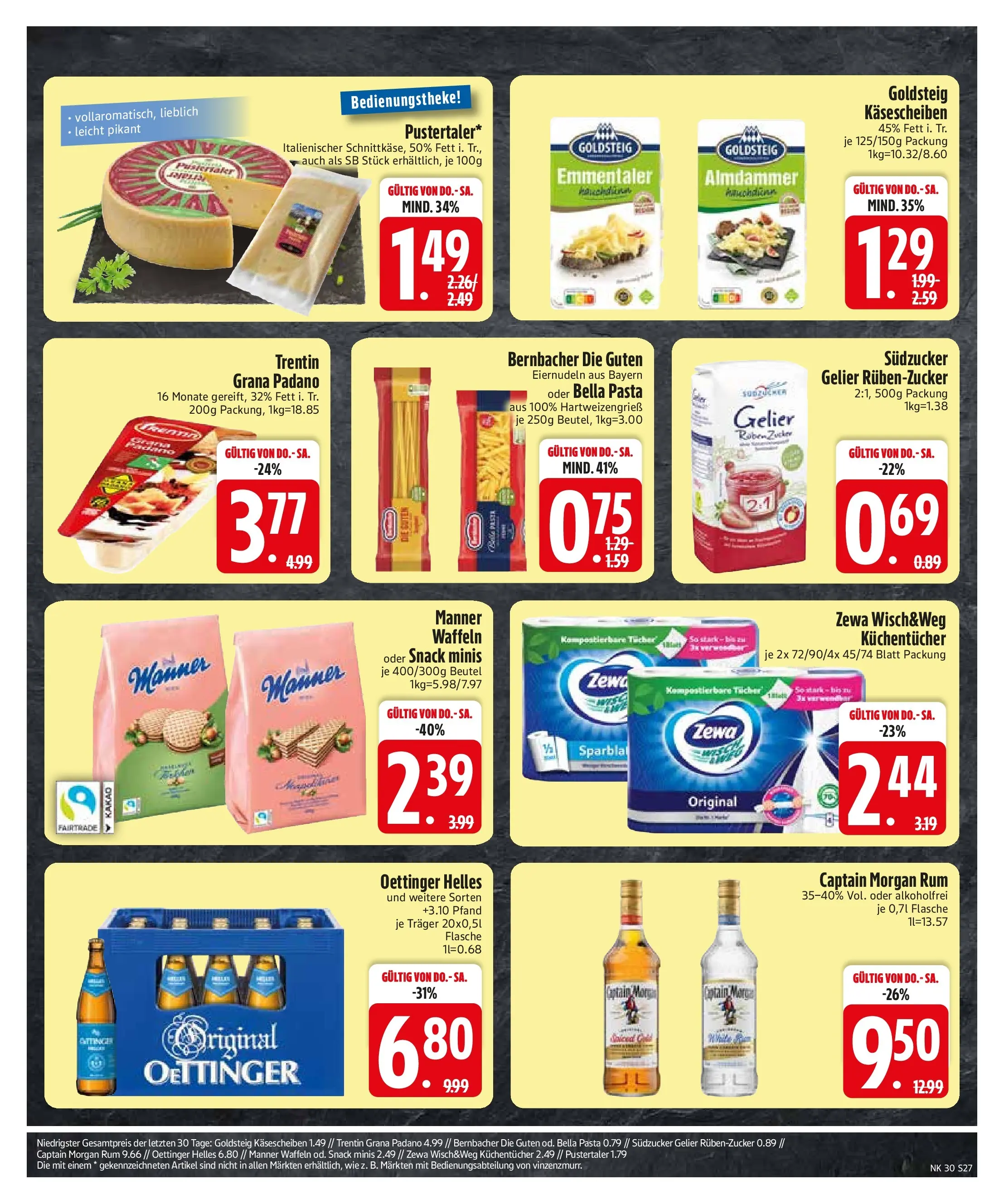 Edeka prospekt Trostberg (ab 20.07.2026) » Angebote Online | Seite: 29 | Produkte: Rum, Zewa, Waffeln, Captain morgan