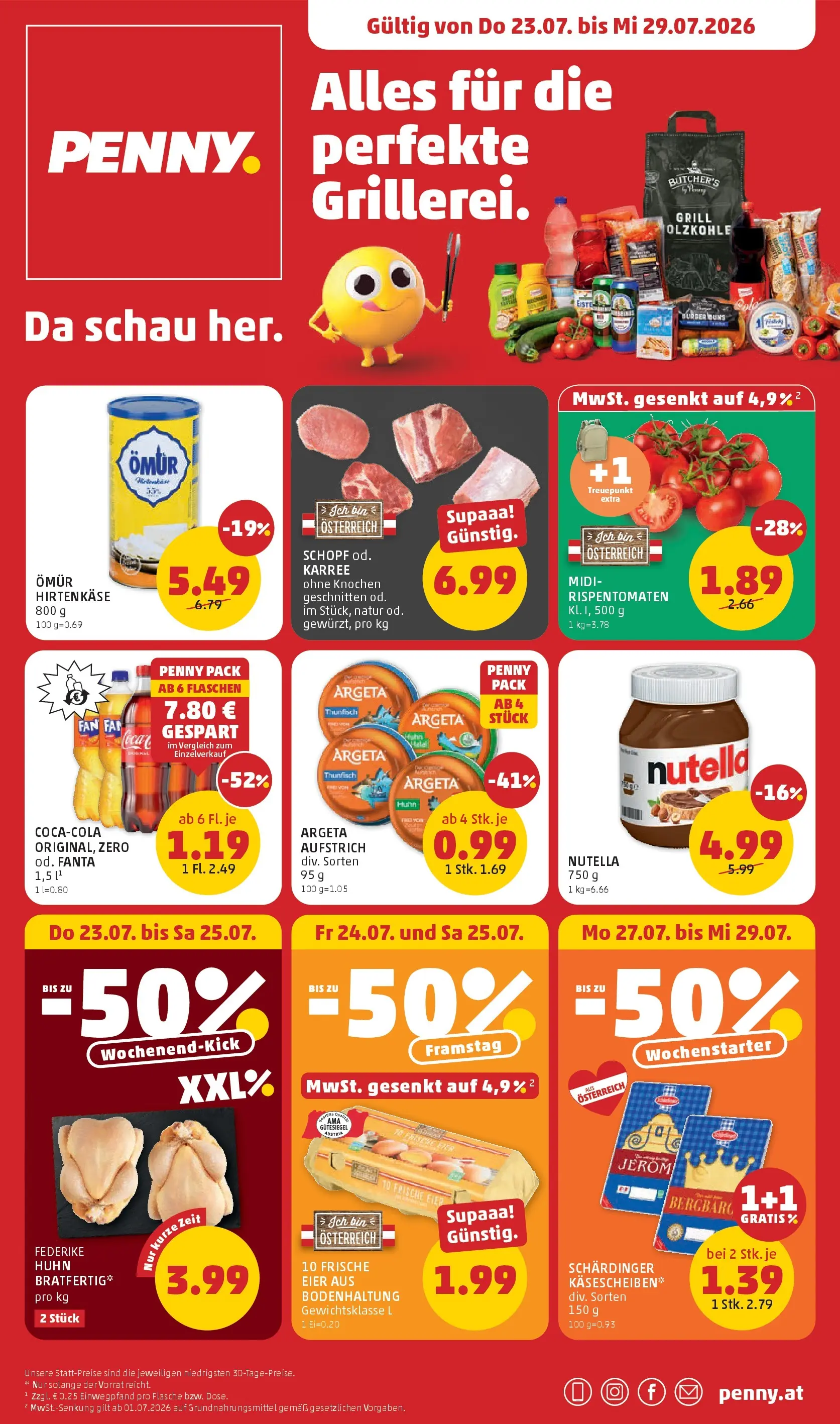 Penny Markt Die ganze Woche sparen ab (23.07.2026) - Angebote, Prospekt | Seite: 1