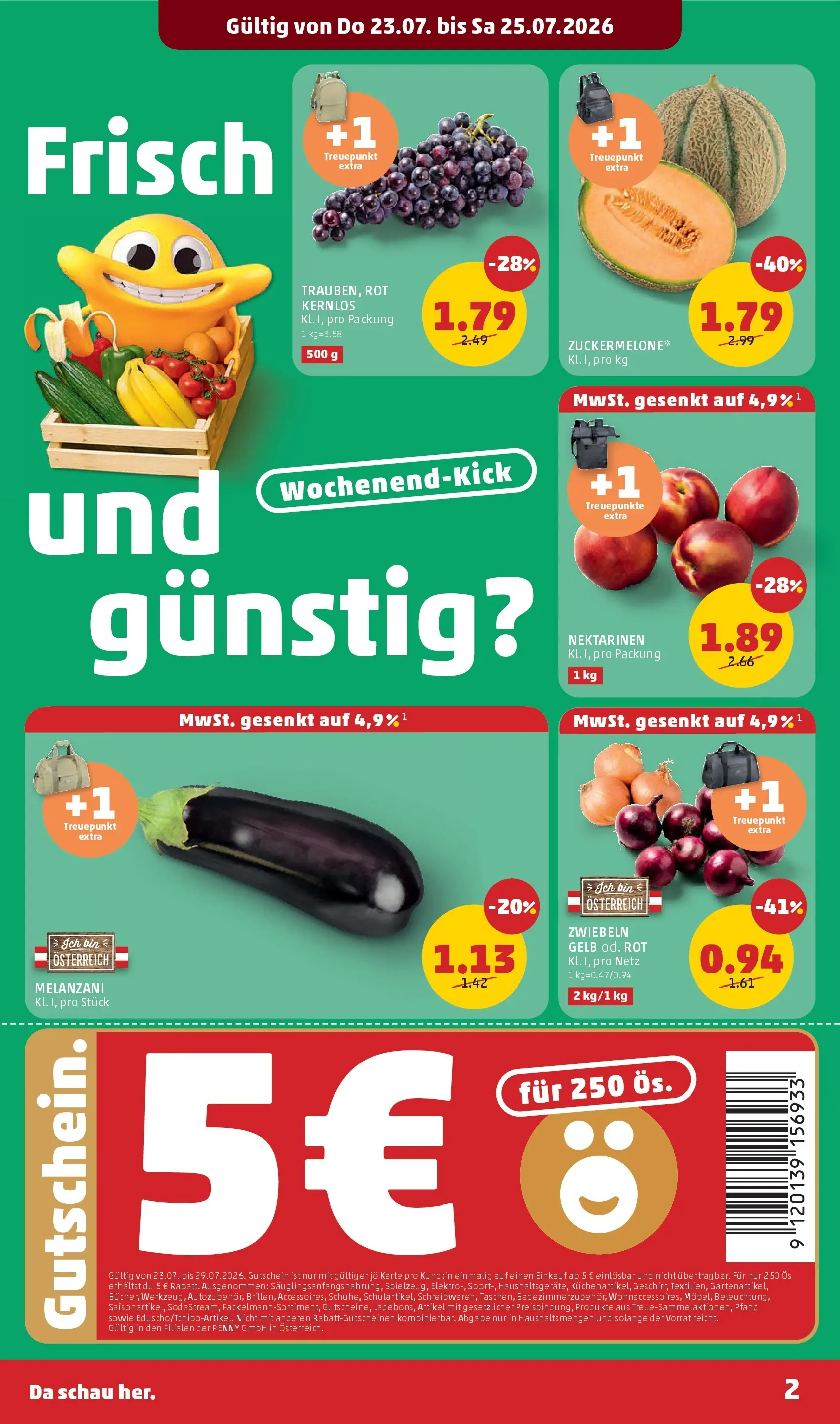 Penny Markt Die ganze Woche sparen ab (23.07.2026) - Angebote, Prospekt | Seite: 2
