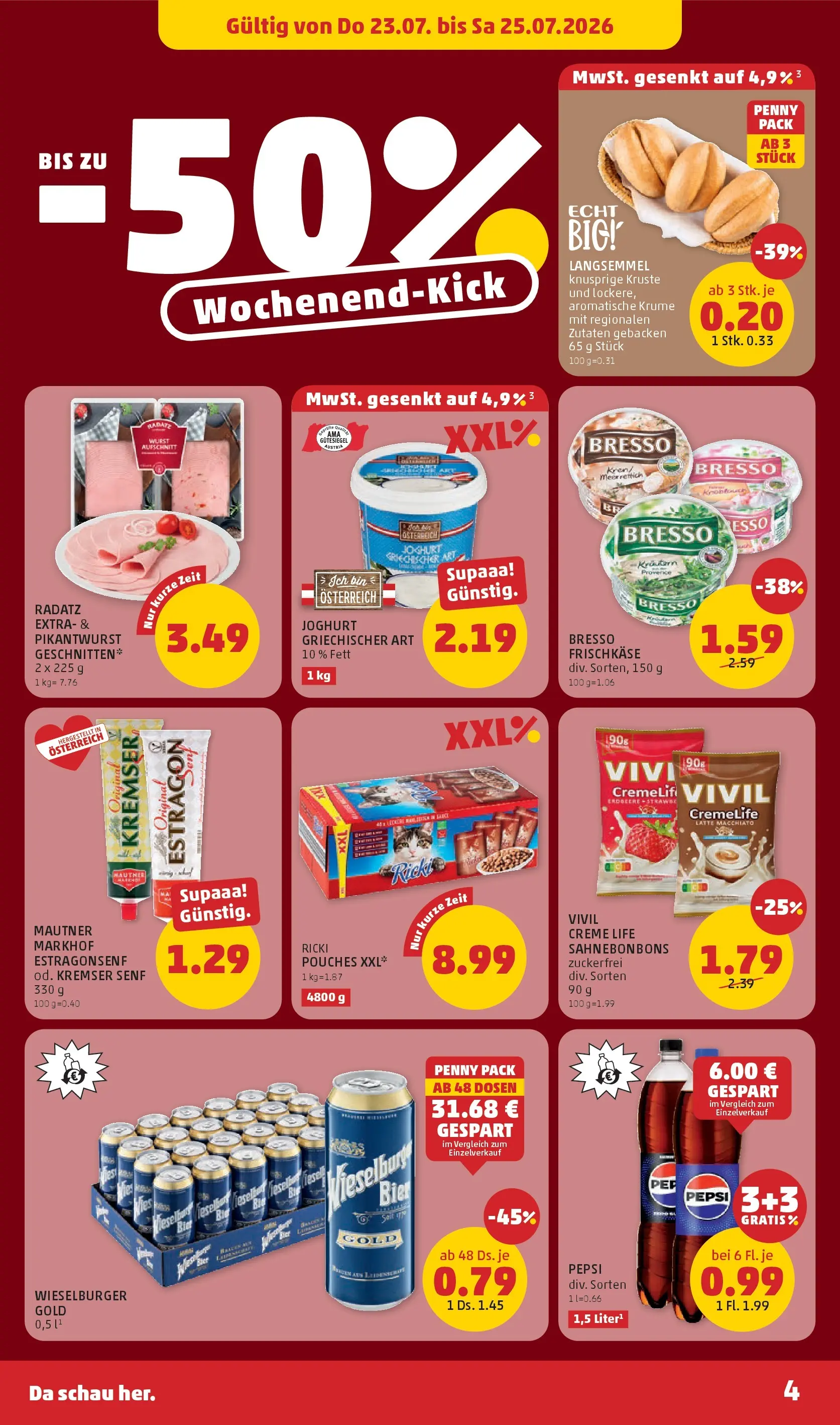 Penny Markt Die ganze Woche sparen ab (23.07.2026) - Angebote, Prospekt | Seite: 4
