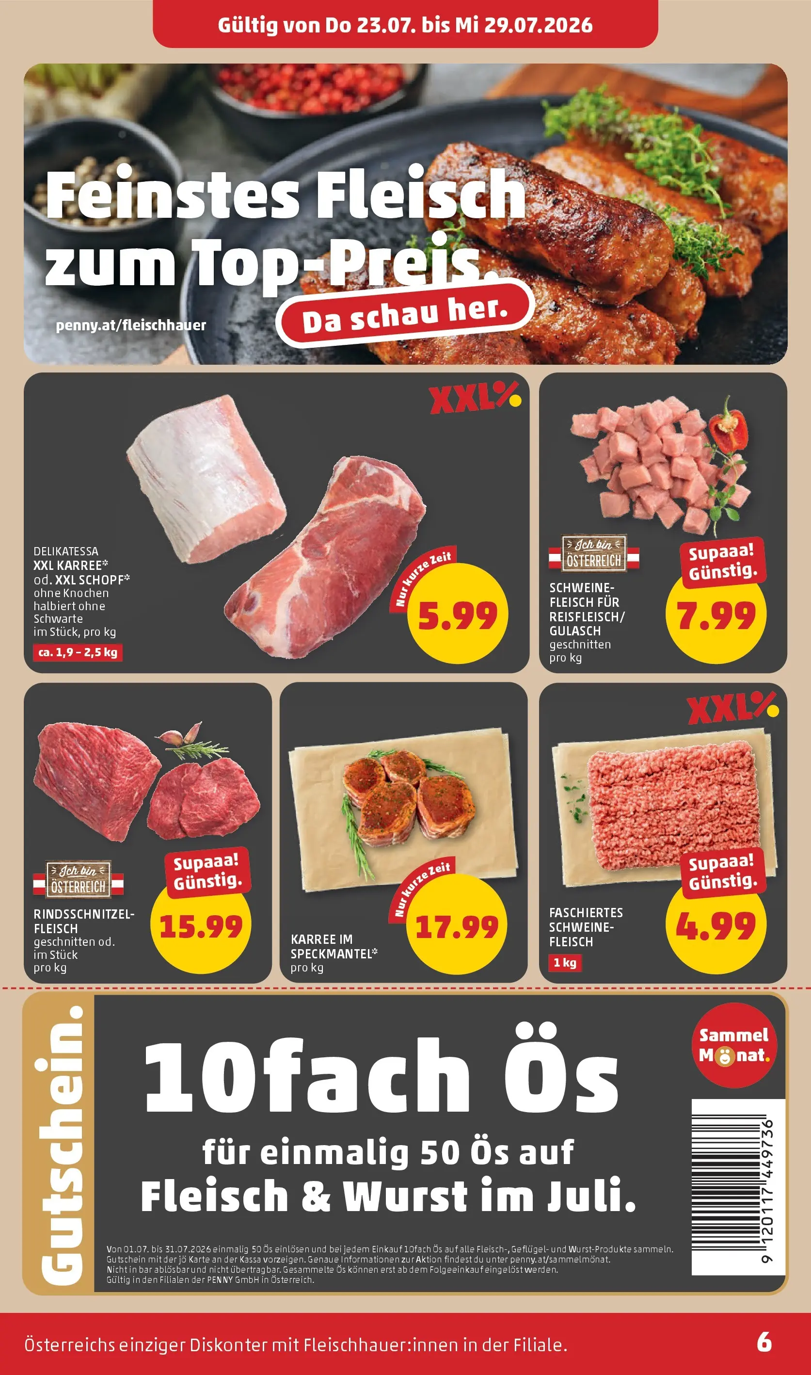 Penny Markt Die ganze Woche sparen ab (23.07.2026) - Angebote, Prospekt | Seite: 6