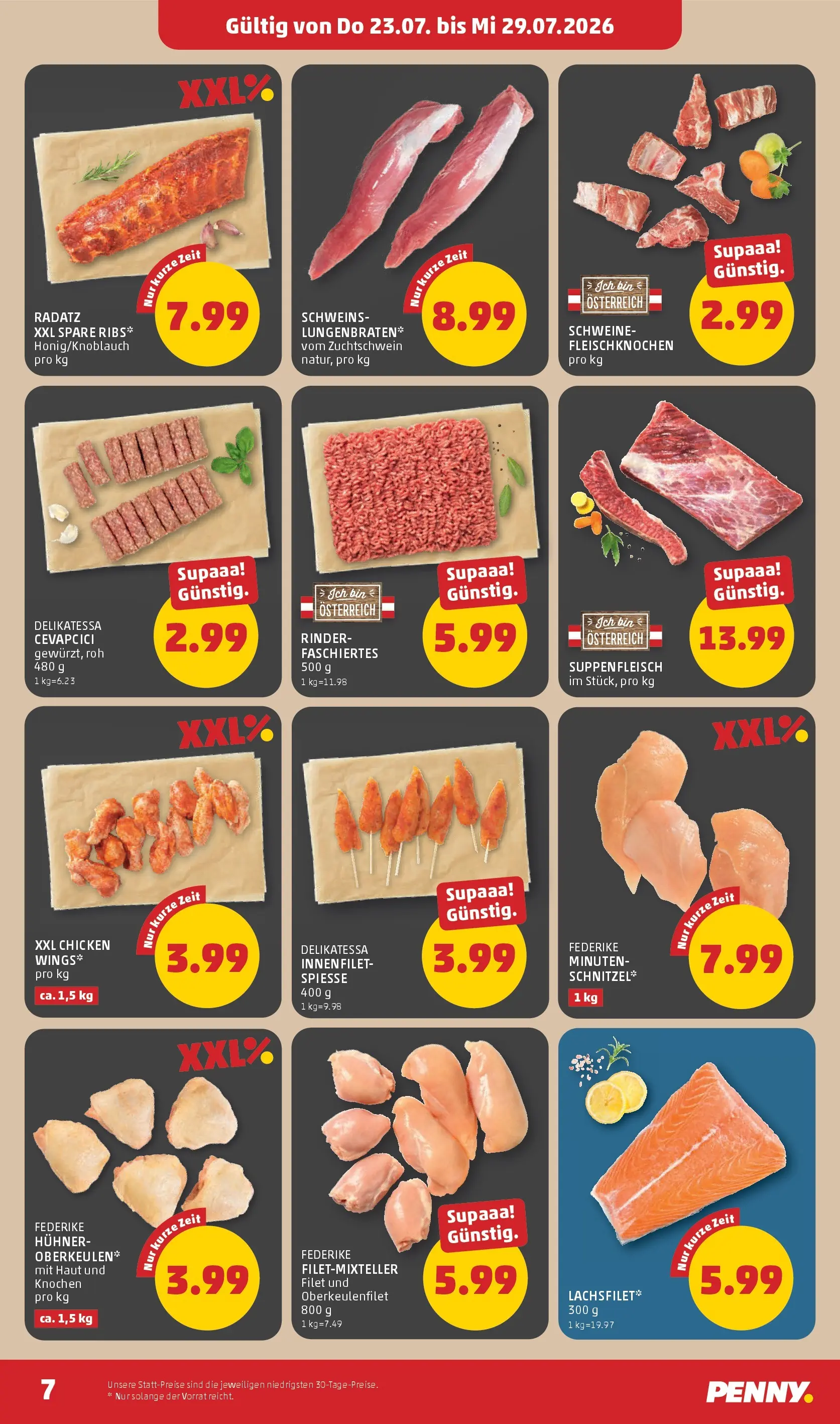 Penny Markt Die ganze Woche sparen ab (23.07.2026) - Angebote, Prospekt | Seite: 7