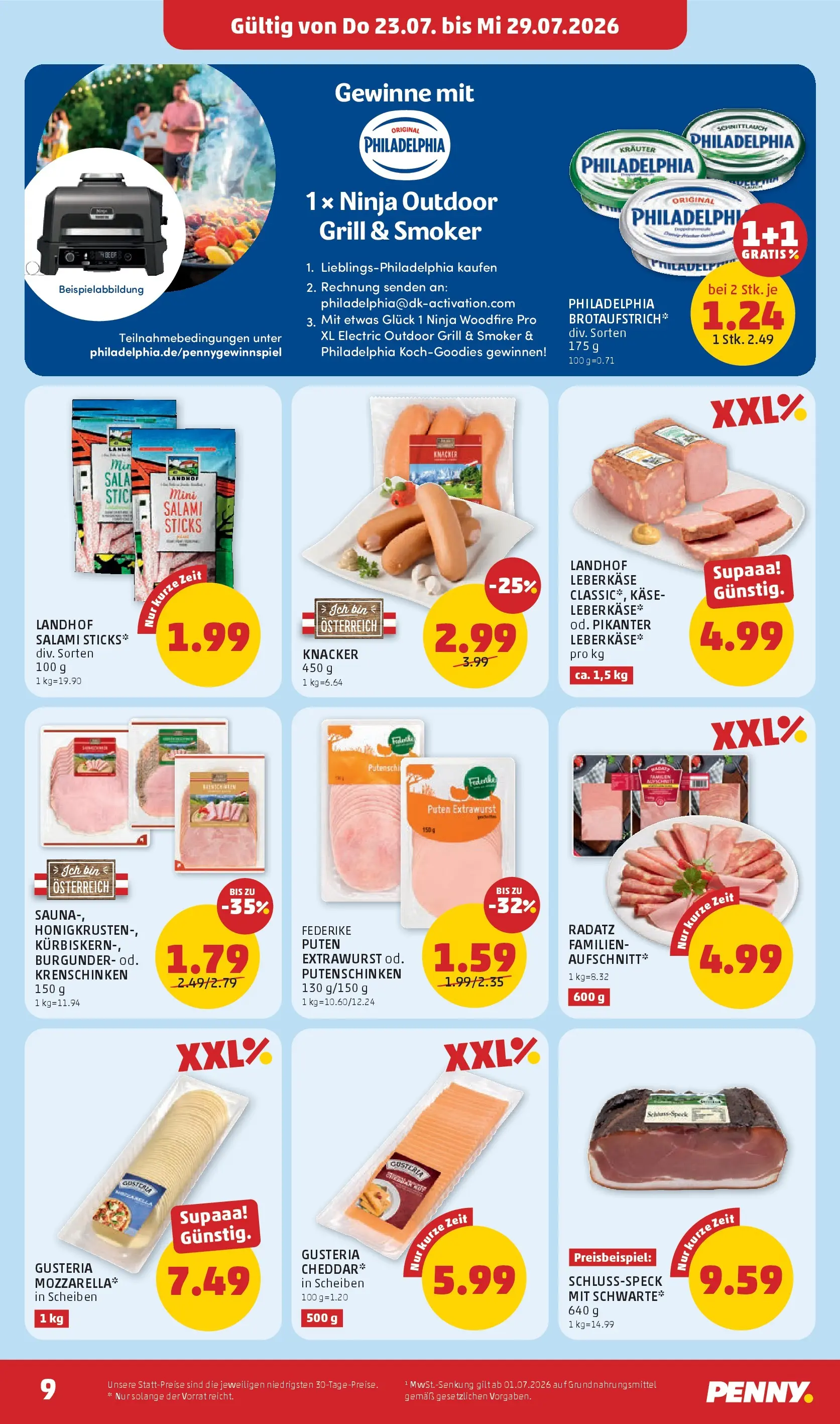 Penny Markt Die ganze Woche sparen ab (23.07.2026) - Angebote, Prospekt | Seite: 9