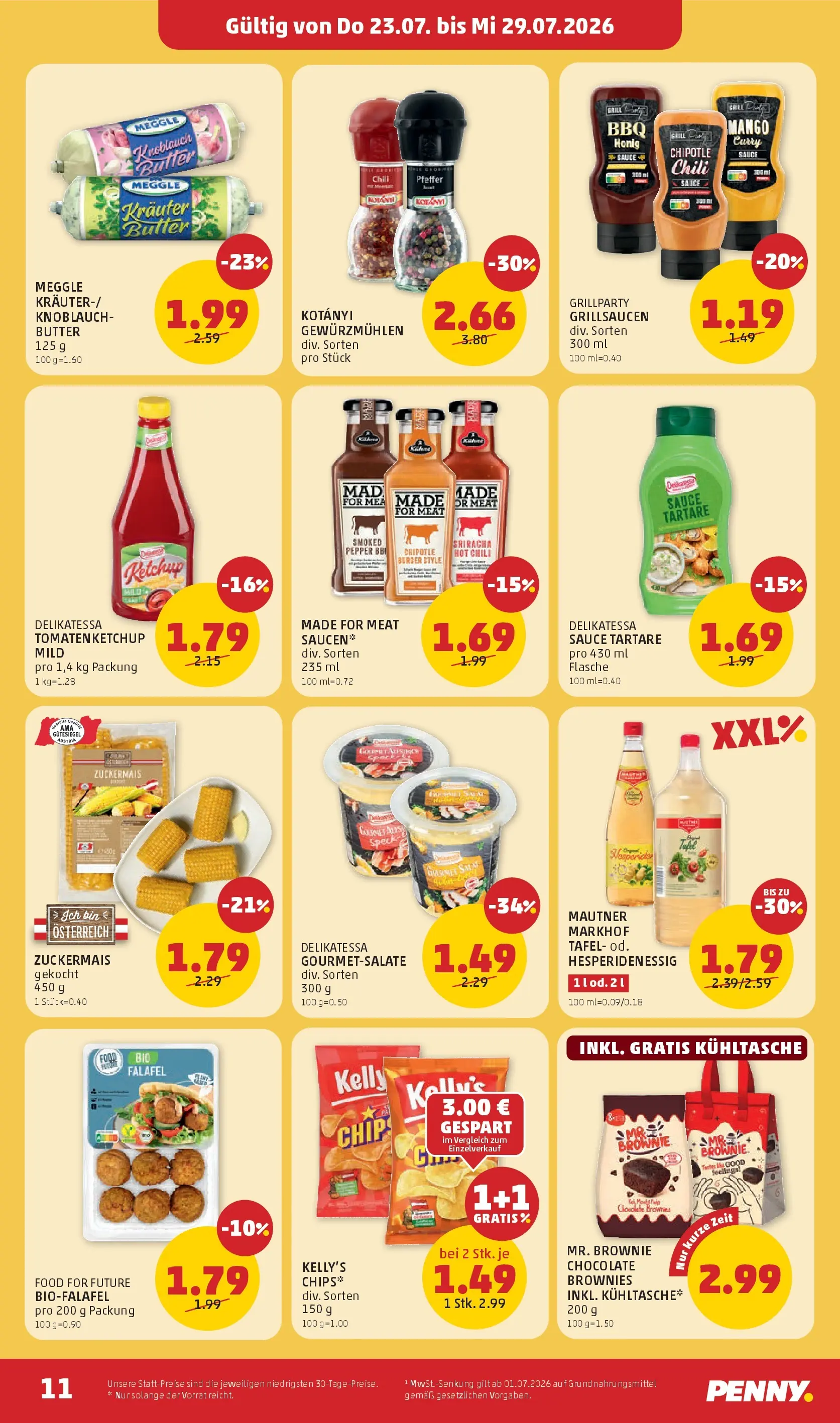 Penny Markt Die ganze Woche sparen ab (23.07.2026) - Angebote, Prospekt | Seite: 11