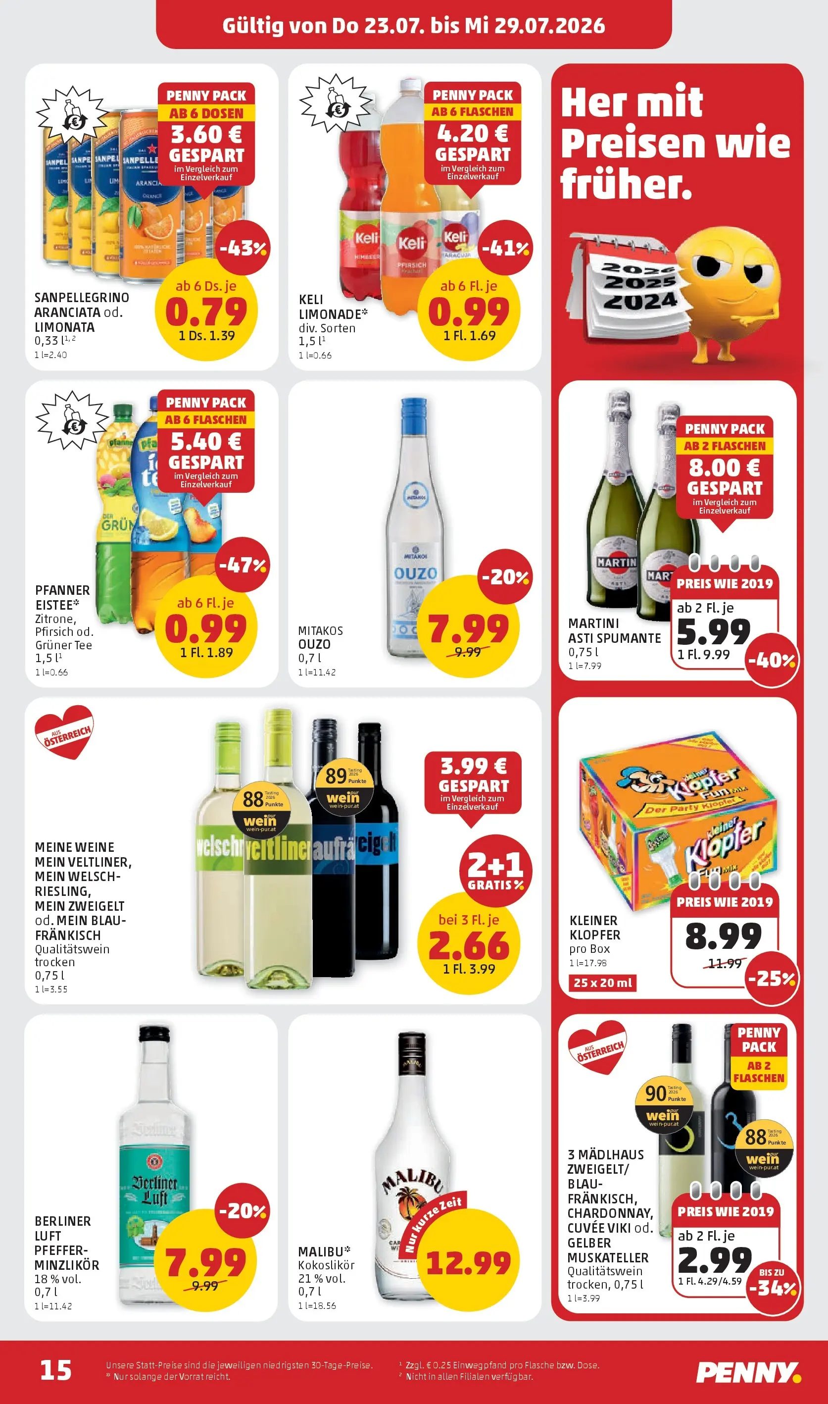 Penny Markt Die ganze Woche sparen ab (23.07.2026) - Angebote, Prospekt | Seite: 15