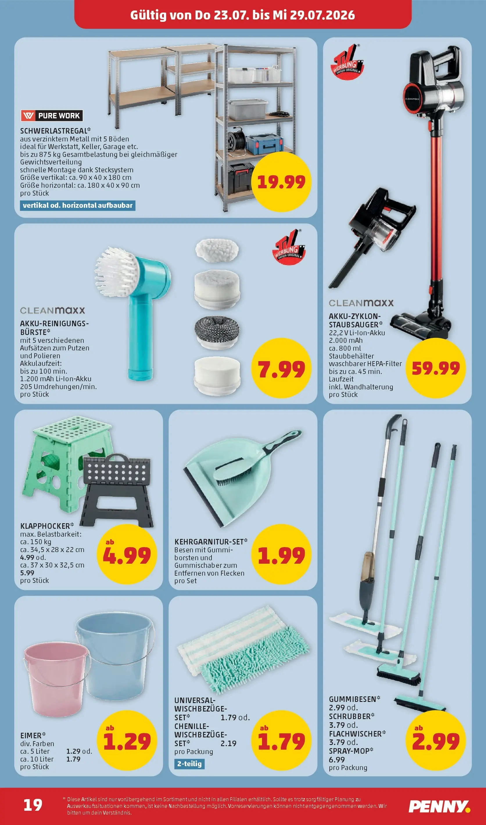 Penny Markt Die ganze Woche sparen ab (23.07.2026) - Angebote, Prospekt | Seite: 19