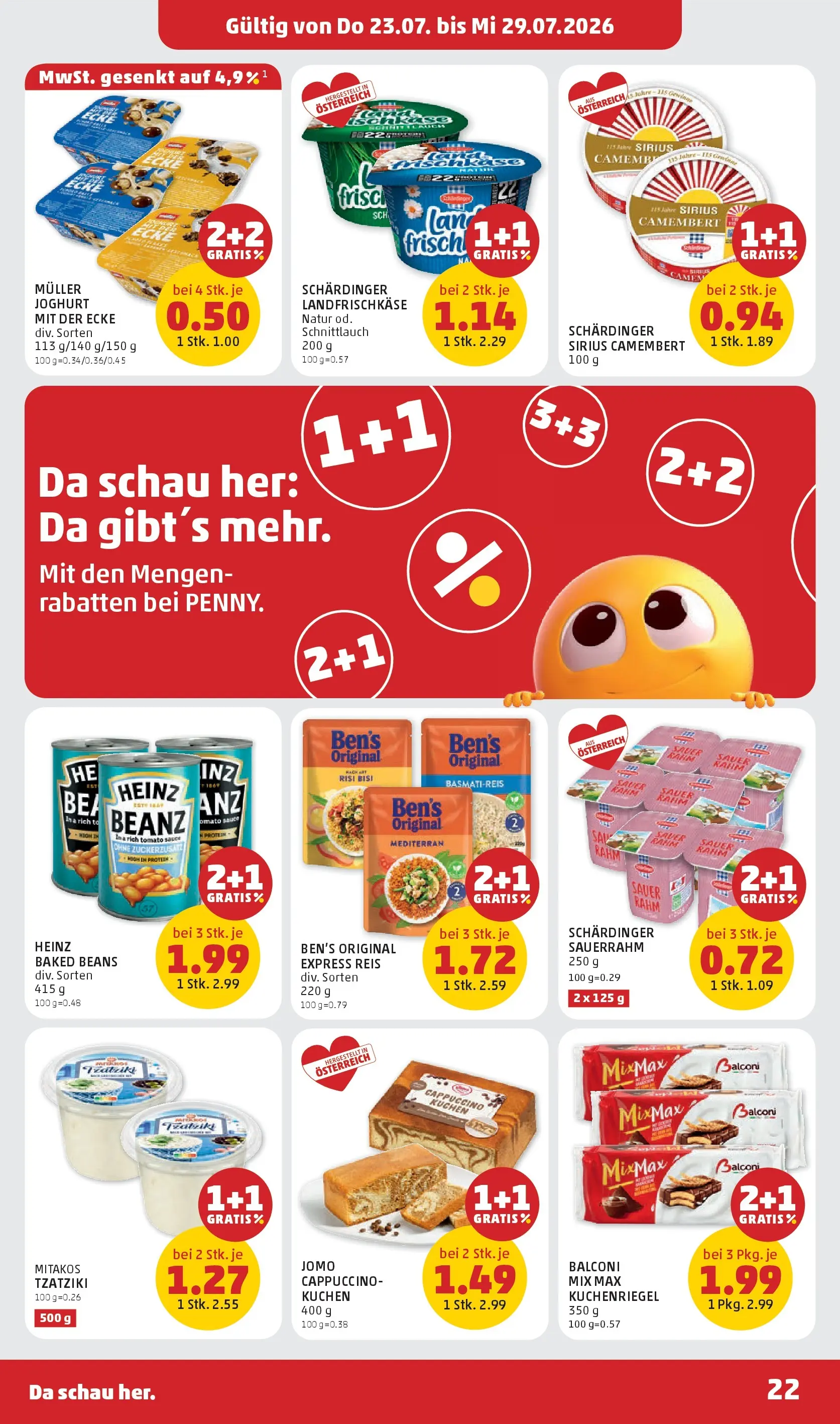 Penny Markt Die ganze Woche sparen ab (23.07.2026) - Angebote, Prospekt | Seite: 22