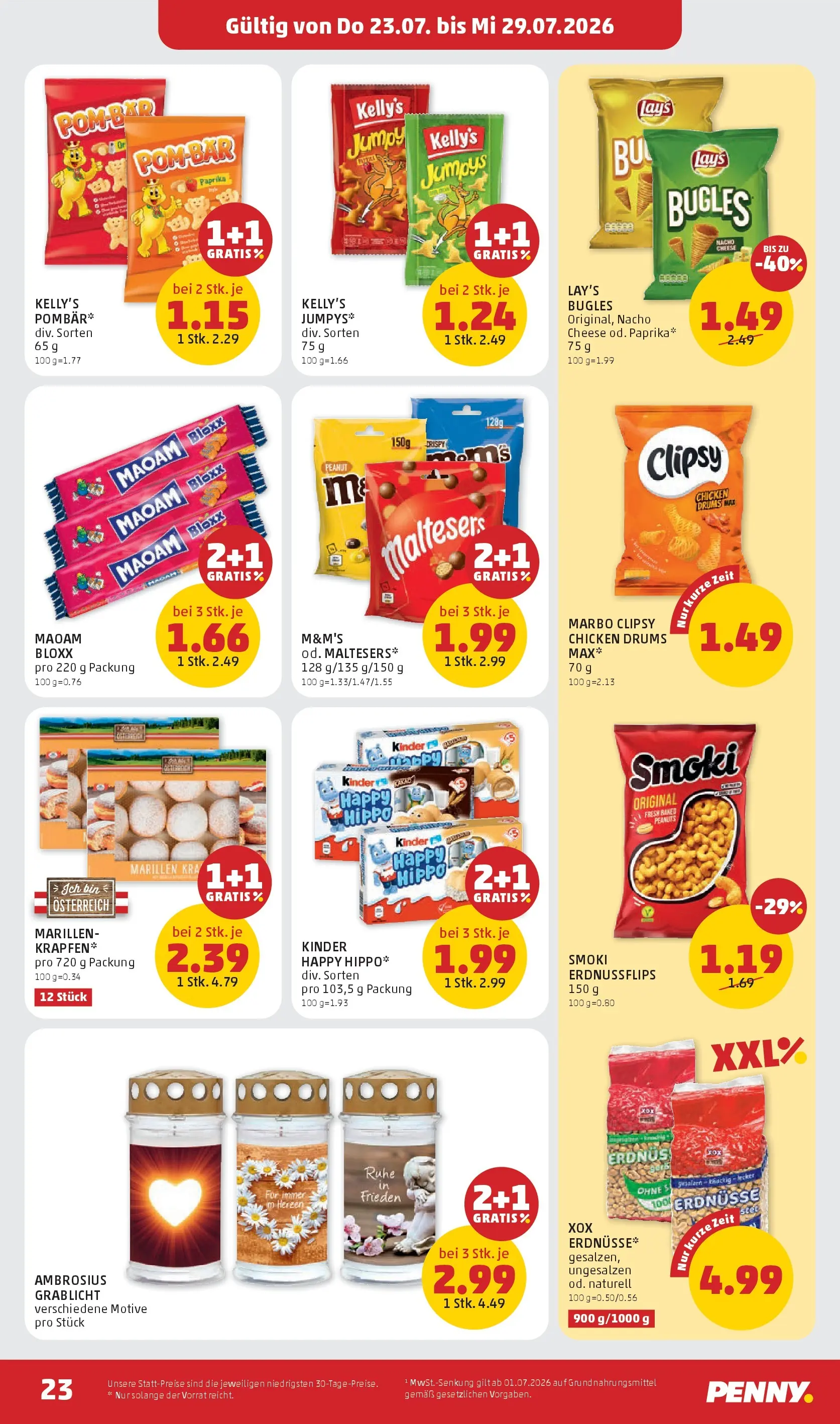 Penny Markt Die ganze Woche sparen ab (23.07.2026) - Angebote, Prospekt | Seite: 23