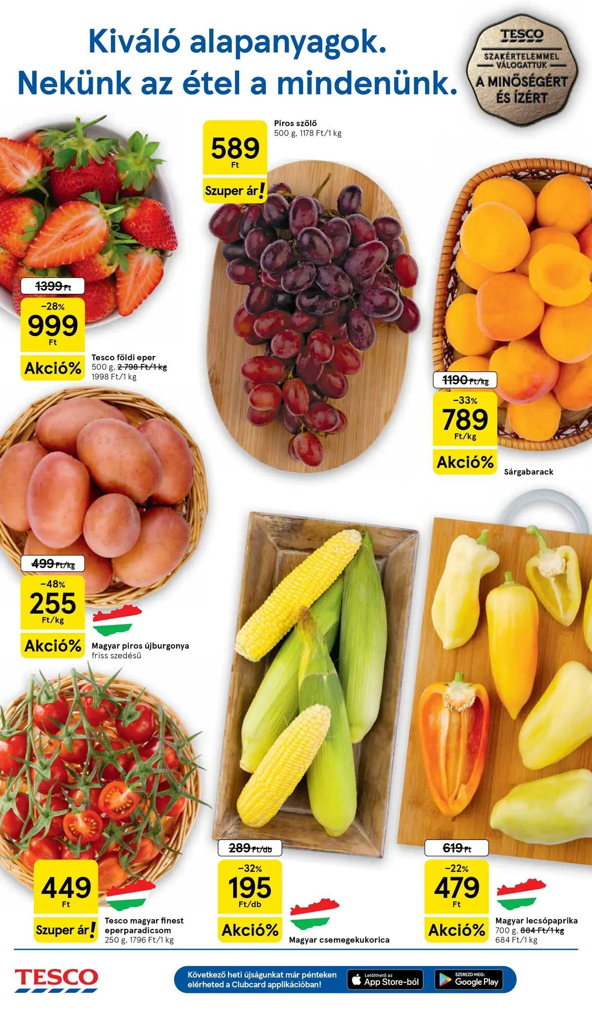 Tesco akciós újság - 2026.07.16.-tól - online | Oldal: 2 | Termékek: Szőlő, Csemegekukorica, Sárgabarack, Eper