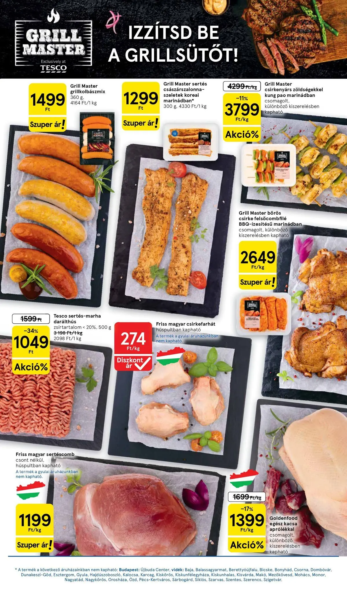 Tesco akciós újság - 2026.07.16.-tól - online | Oldal: 3 | Termékek: Grill, Sertéscomb, Császárszalonna, Kacsa