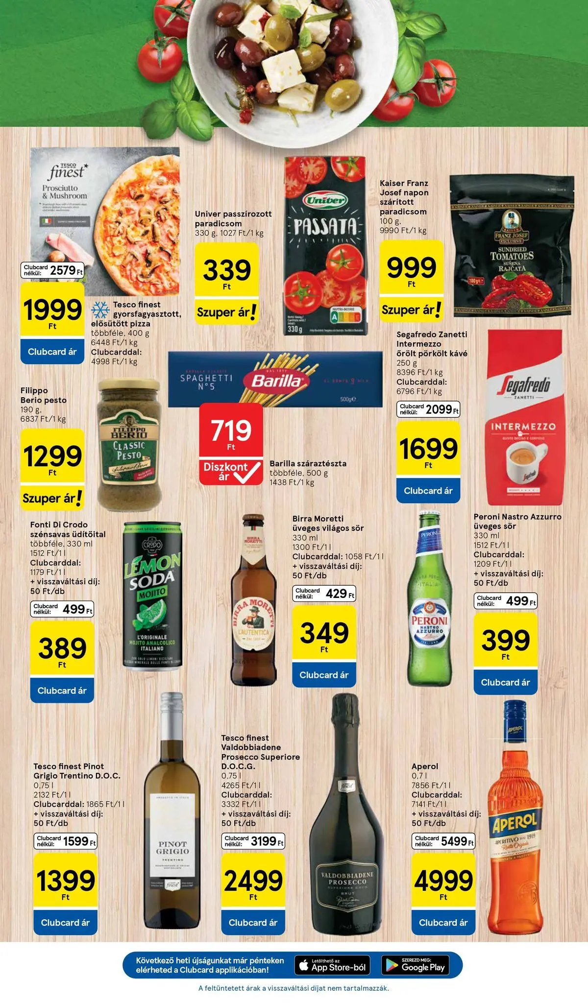 Tesco akciós újság - 2026.07.16.-tól - online | Oldal: 9 | Termékek: Pesto, Aperol, Pizza, Sör