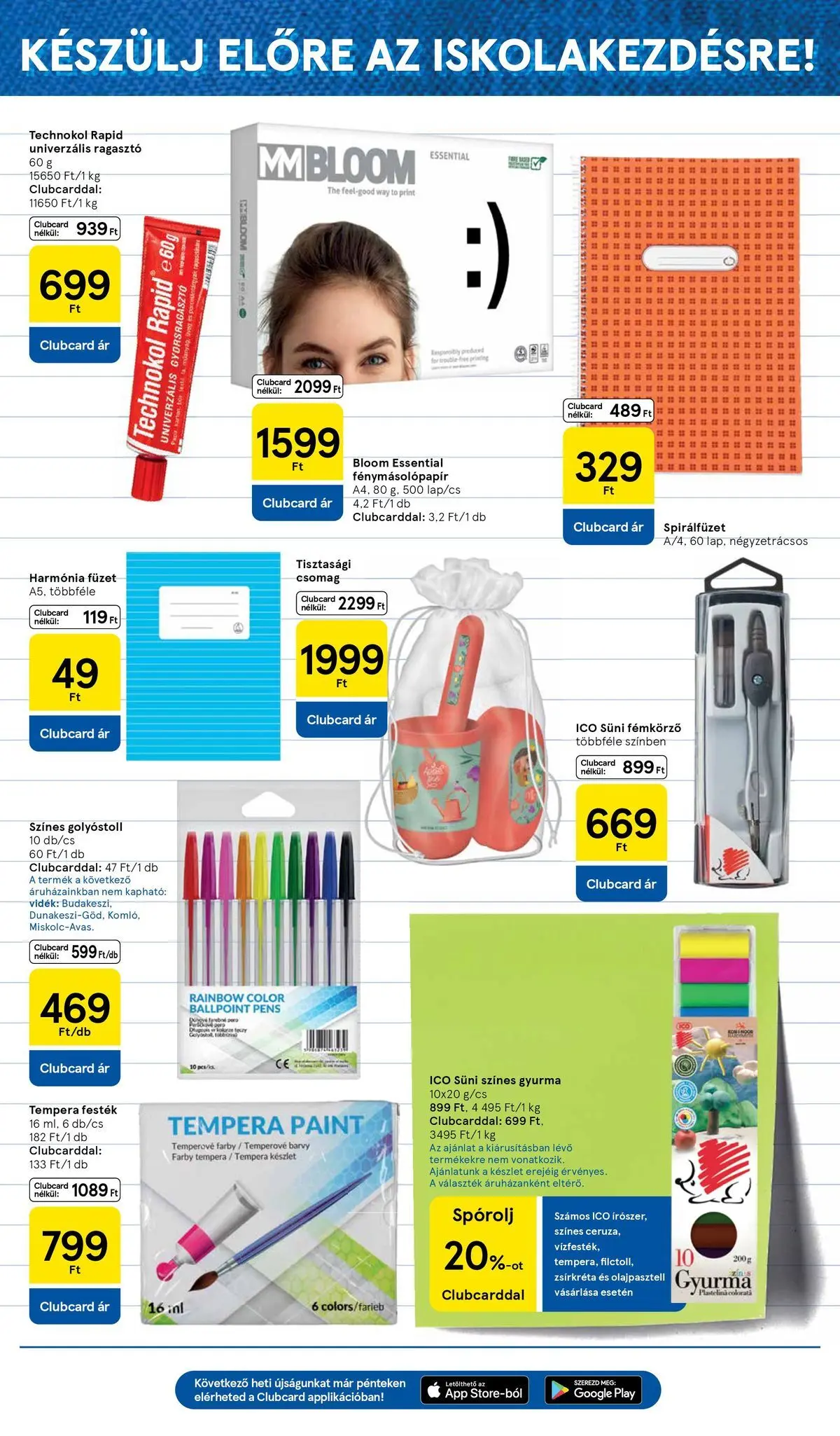 Tesco akciós újság - 2026.07.16.-tól - online | Oldal: 13 | Termékek: Ragasztó, Fénymásolópapír, Gyurma, Festék