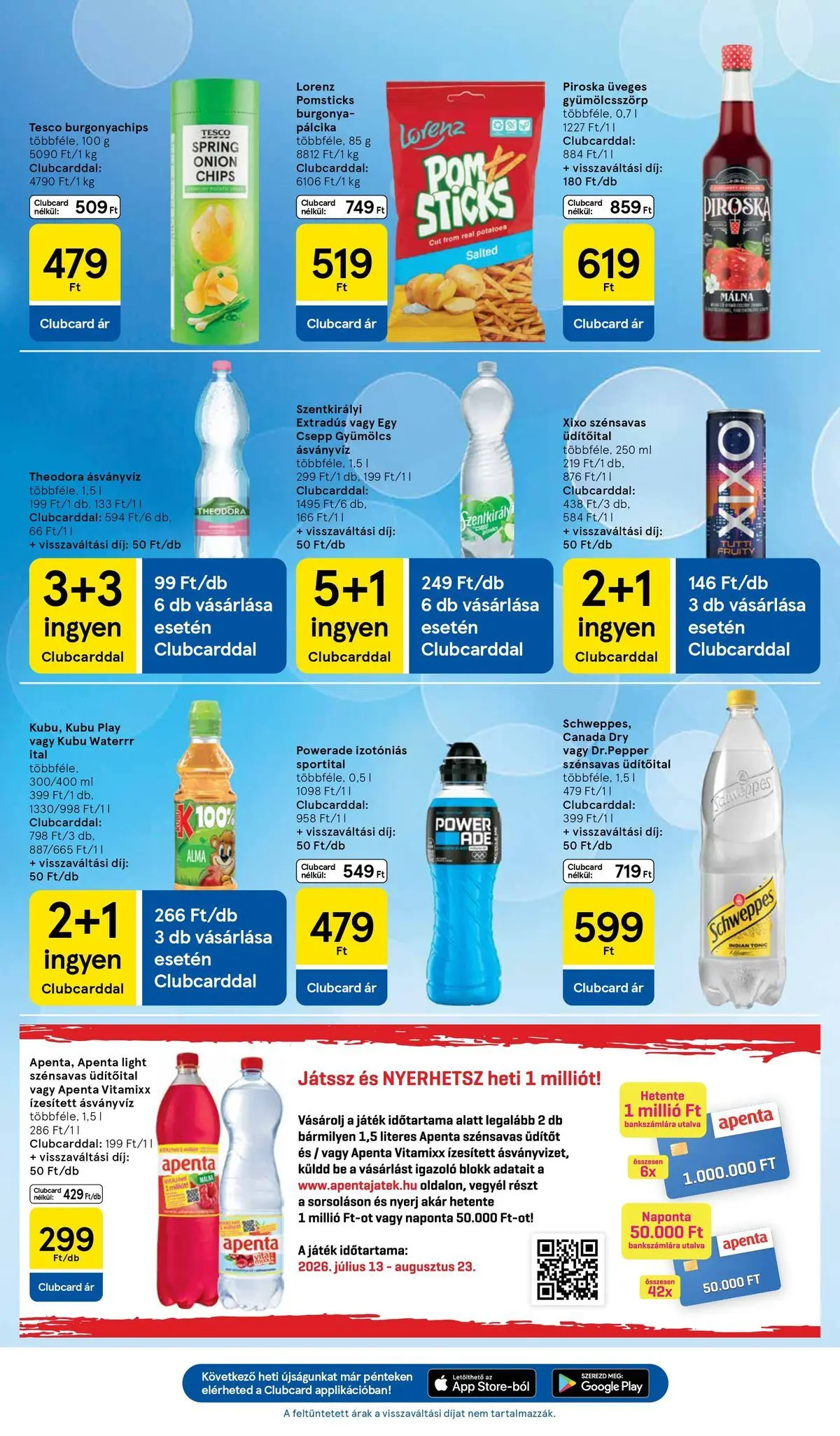 Tesco akciós újság - 2026.07.16.-tól - online | Oldal: 23 | Termékek: Chips, Burgonya, Gyümölcs, Alma