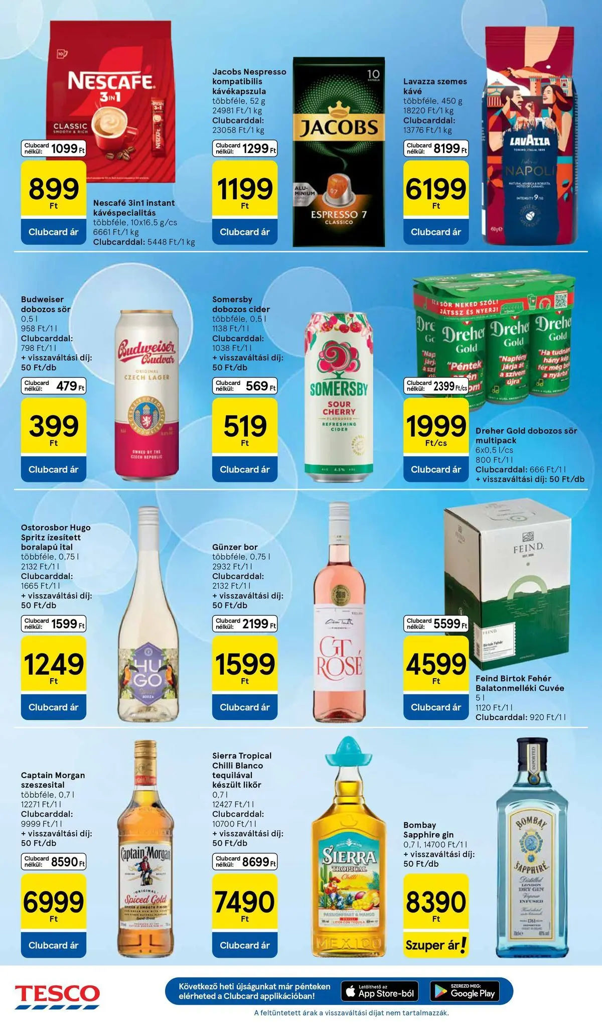 Tesco akciós újság - 2026.07.16.-tól - online | Oldal: 24 | Termékek: Kávékapszula, Captain morgan, Dobozos sör, Gin