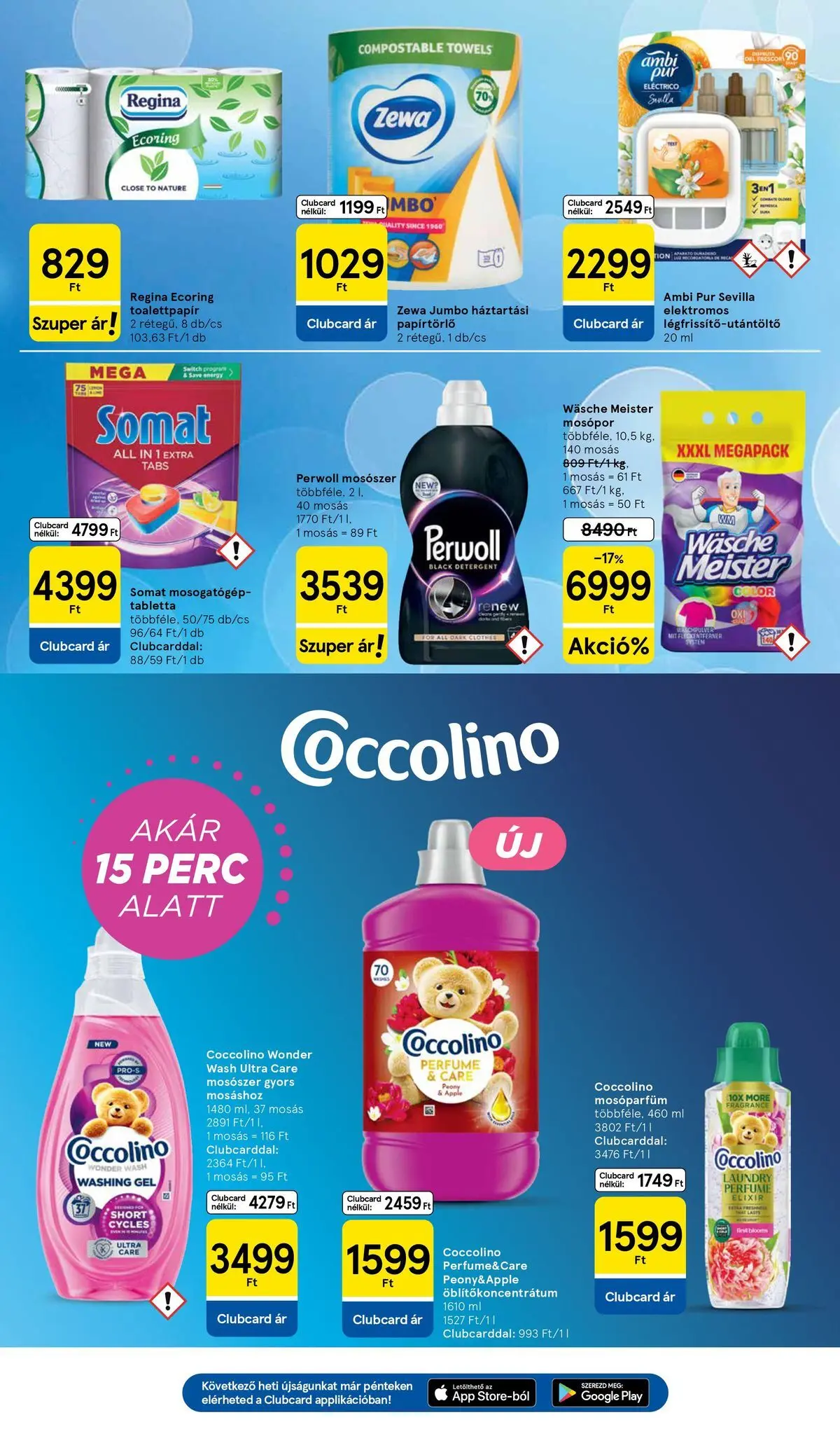 Tesco akciós újság - 2026.07.16.-tól - online | Oldal: 25 | Termékek: Coccolino, Somat, Papírtörlő, Mosogatógép