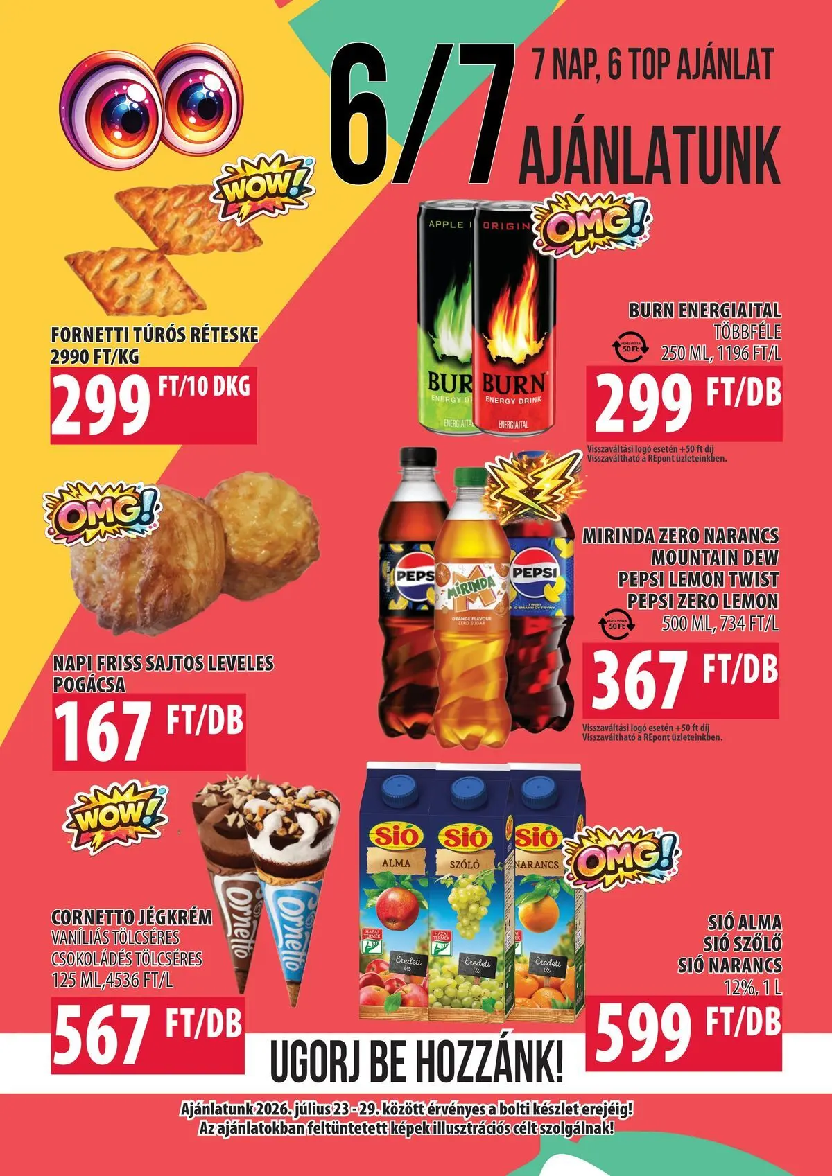 COOP Szolnok akciós újság Szolnok - 2026.07.23. -tól/töl > akció, lapozható szórólap 🛍️ | Oldal: 4 | Termékek: Energiaital, Alma, Narancs, Pogácsa
